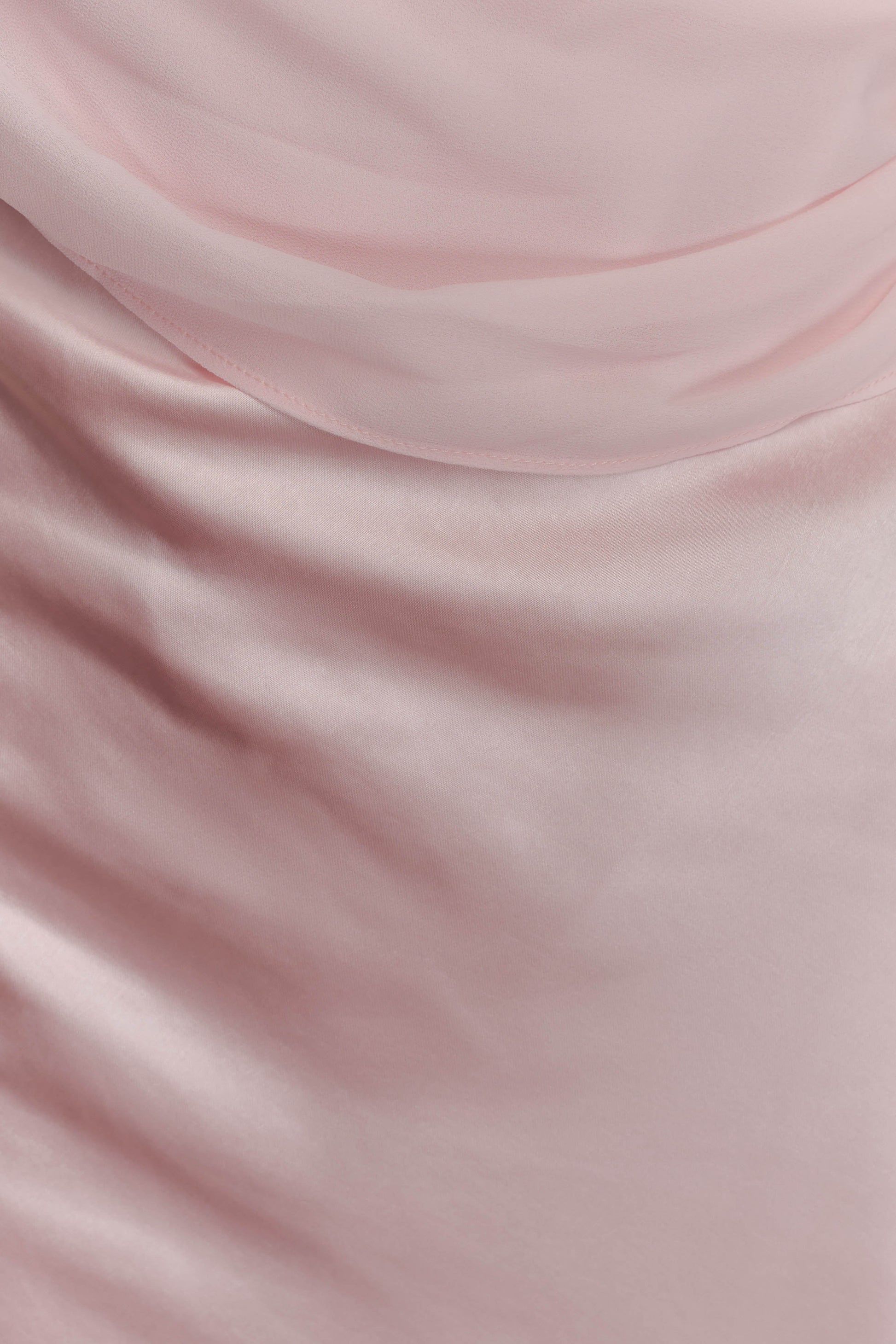 Carah Satin And Chiffon Maxi Dress - Pale Pink #5