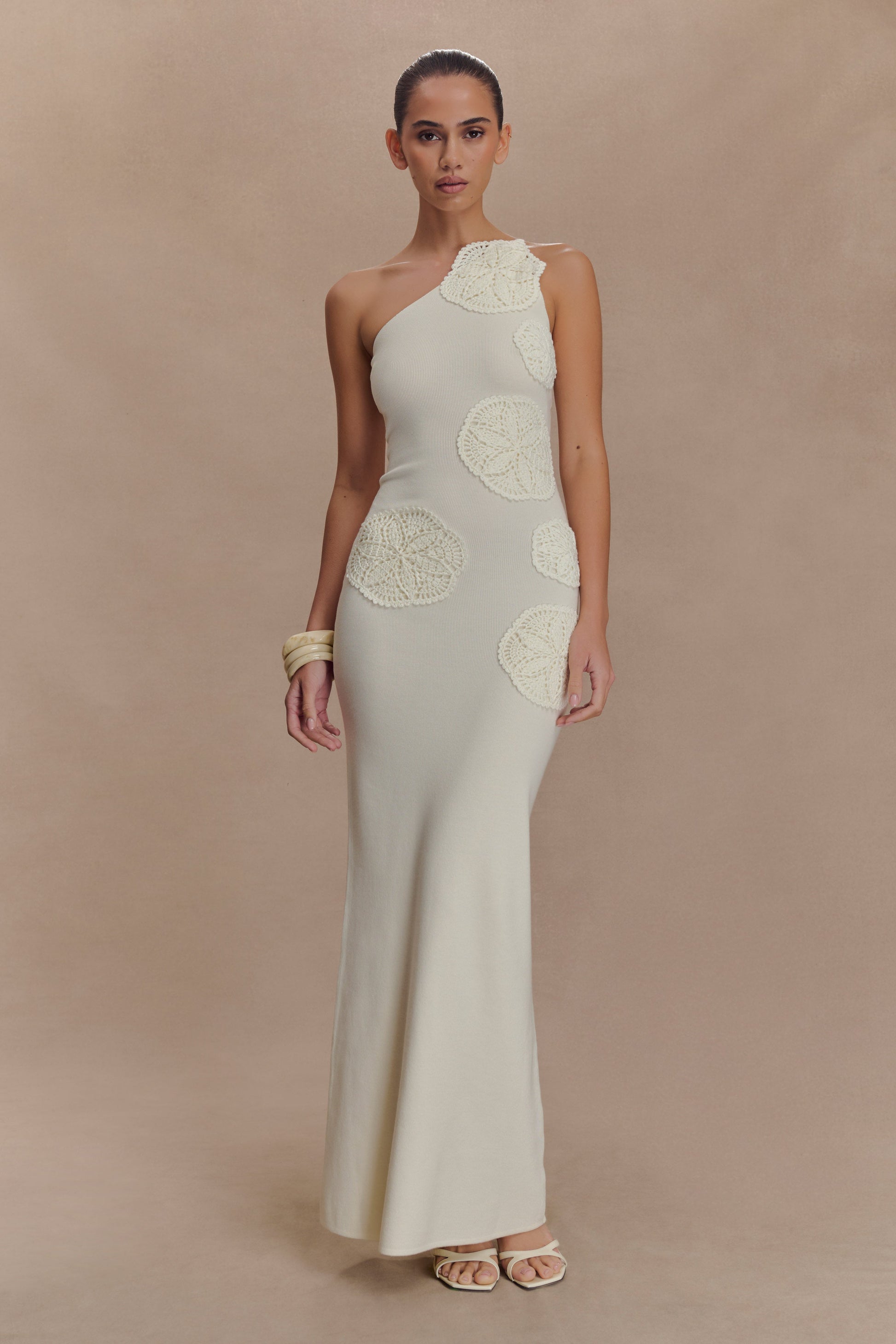 Teneika Crochet Knit Maxi Dress - Ivory #4