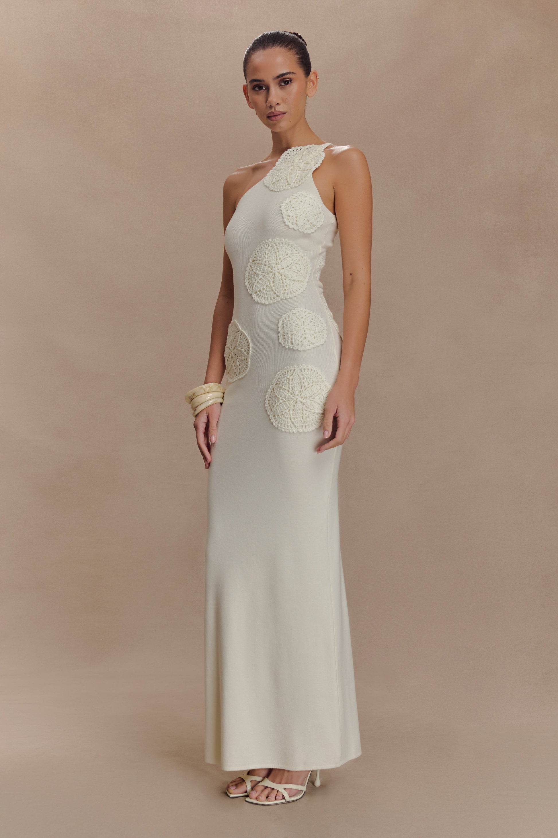 Teneika Crochet Knit Maxi Dress - Ivory #4