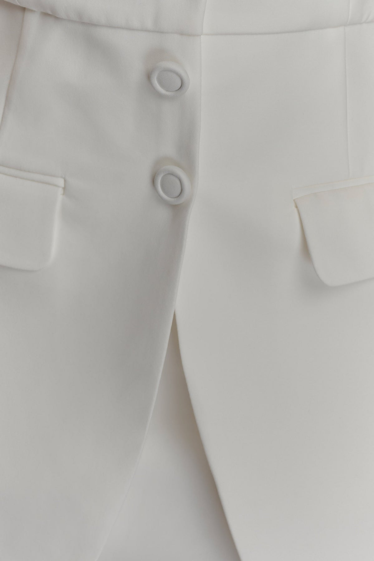 Ruth Cotton Halter Mini Dress - Ivory #5
