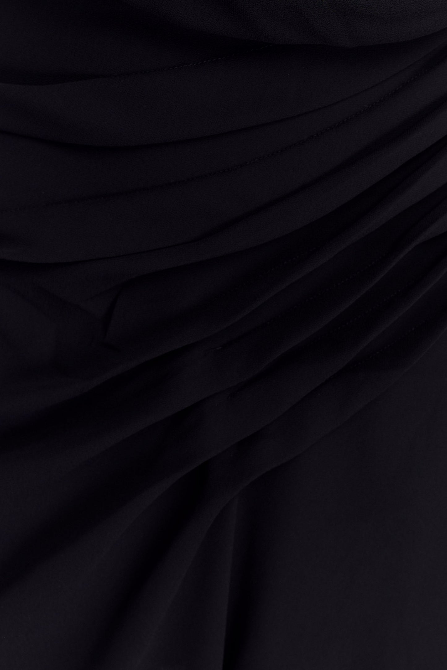 Oria Chiffon Mini Dress - Black