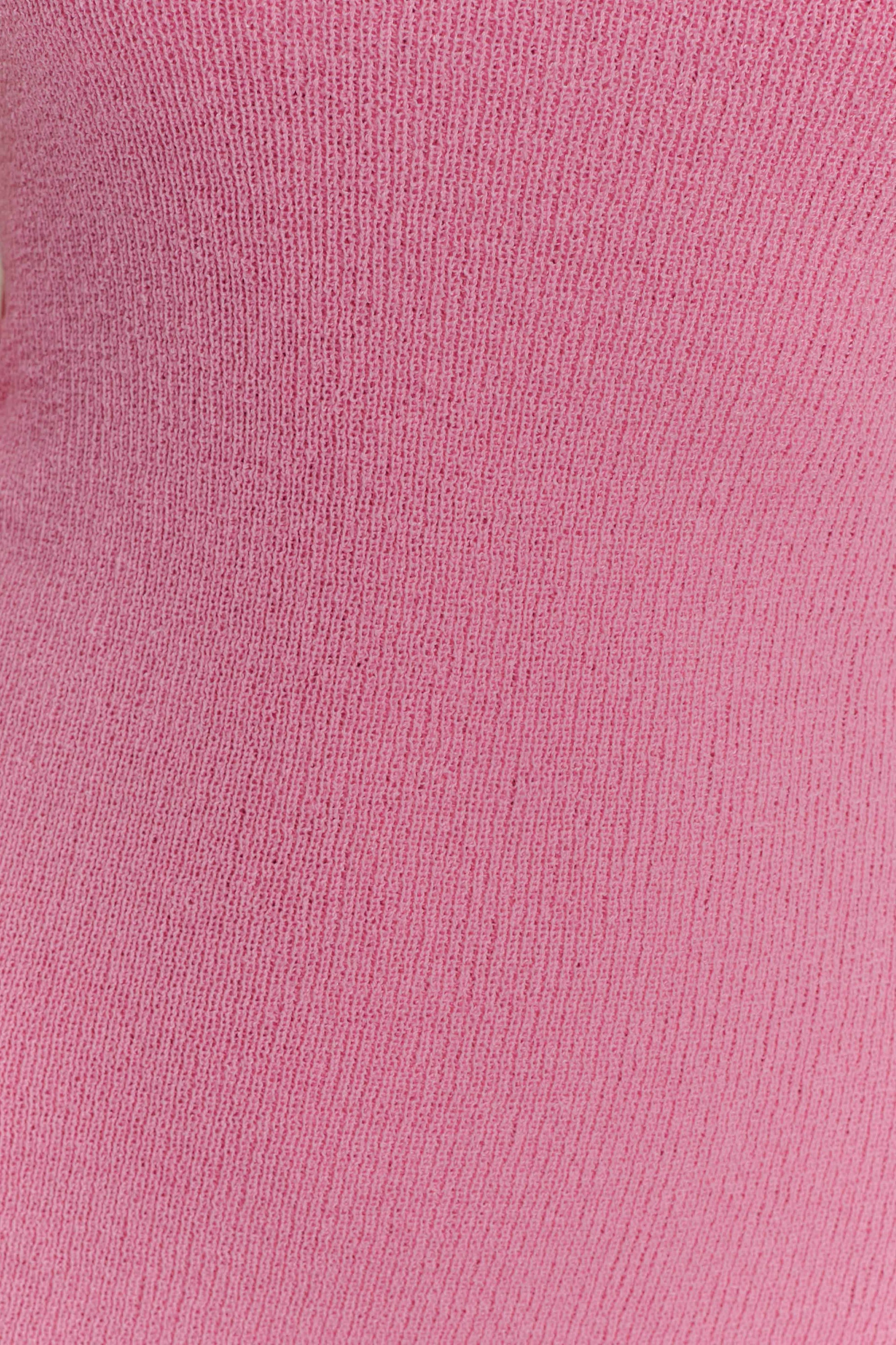 Caprice Halter Knit Mini Dress - Bubblegum Pink #6