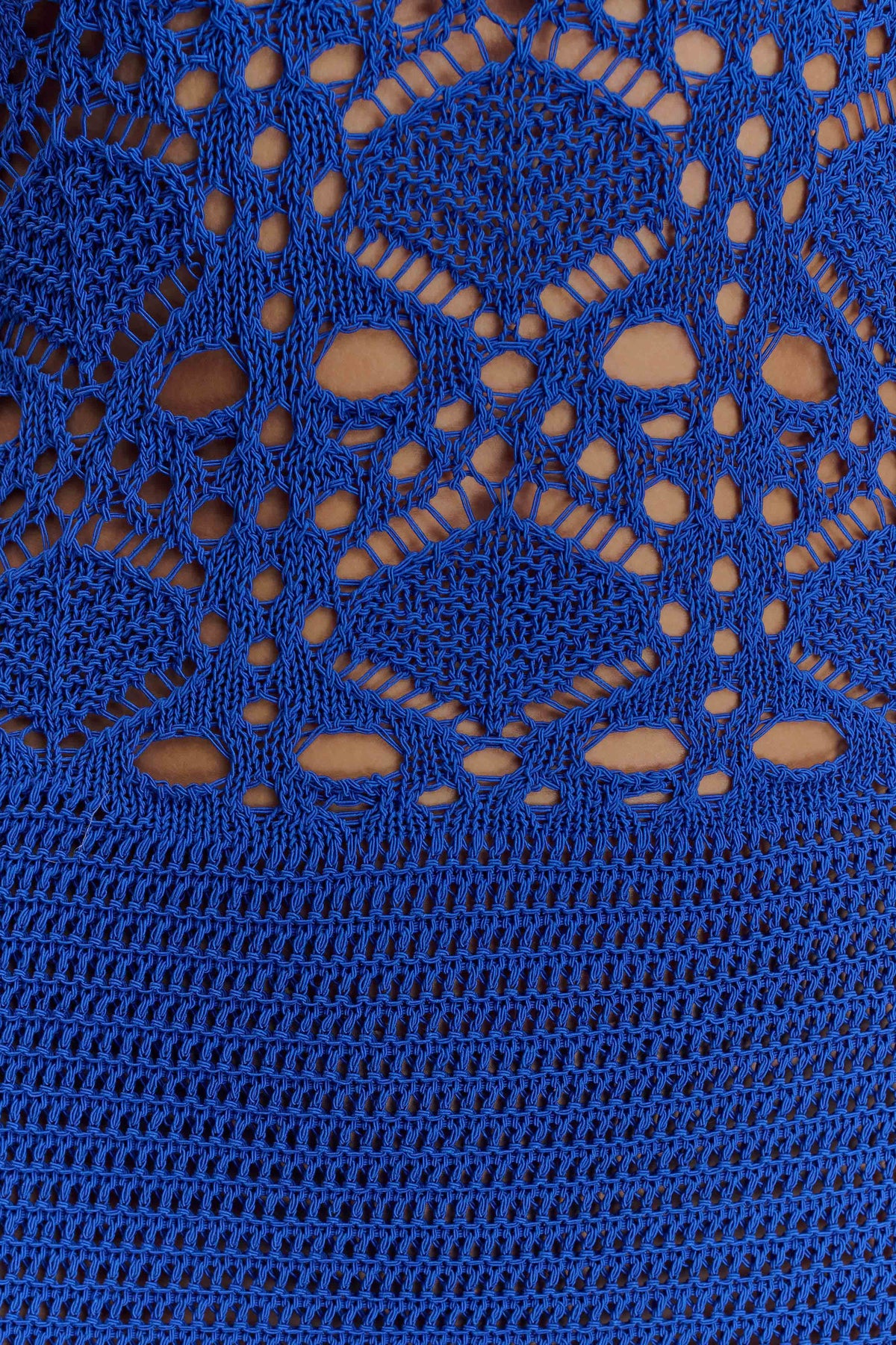 Everette Crochet Knit Mini Dress - Cobalt #6
