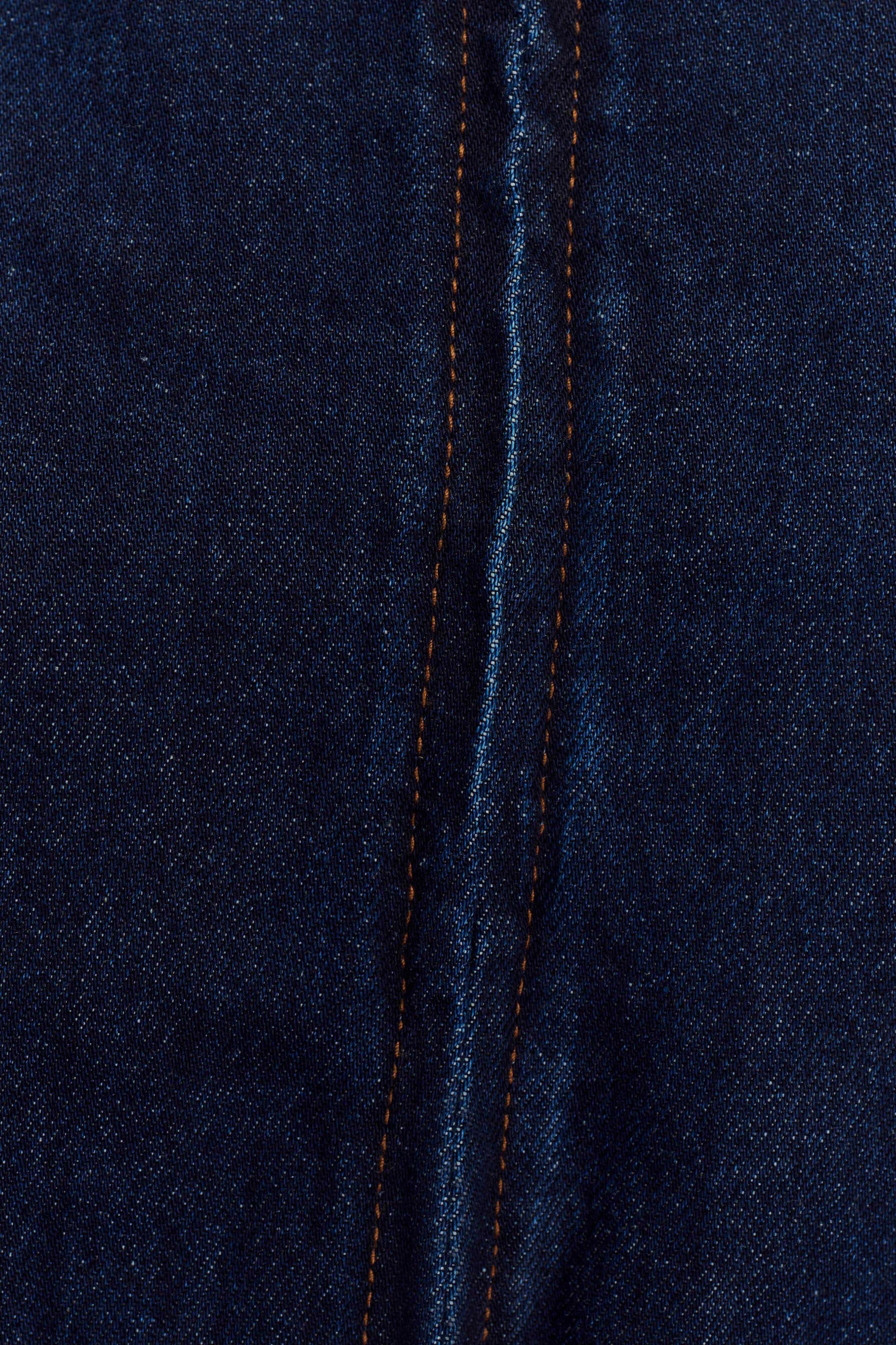 Fallon Cropped Denim Jacket - Indigo Blue #7