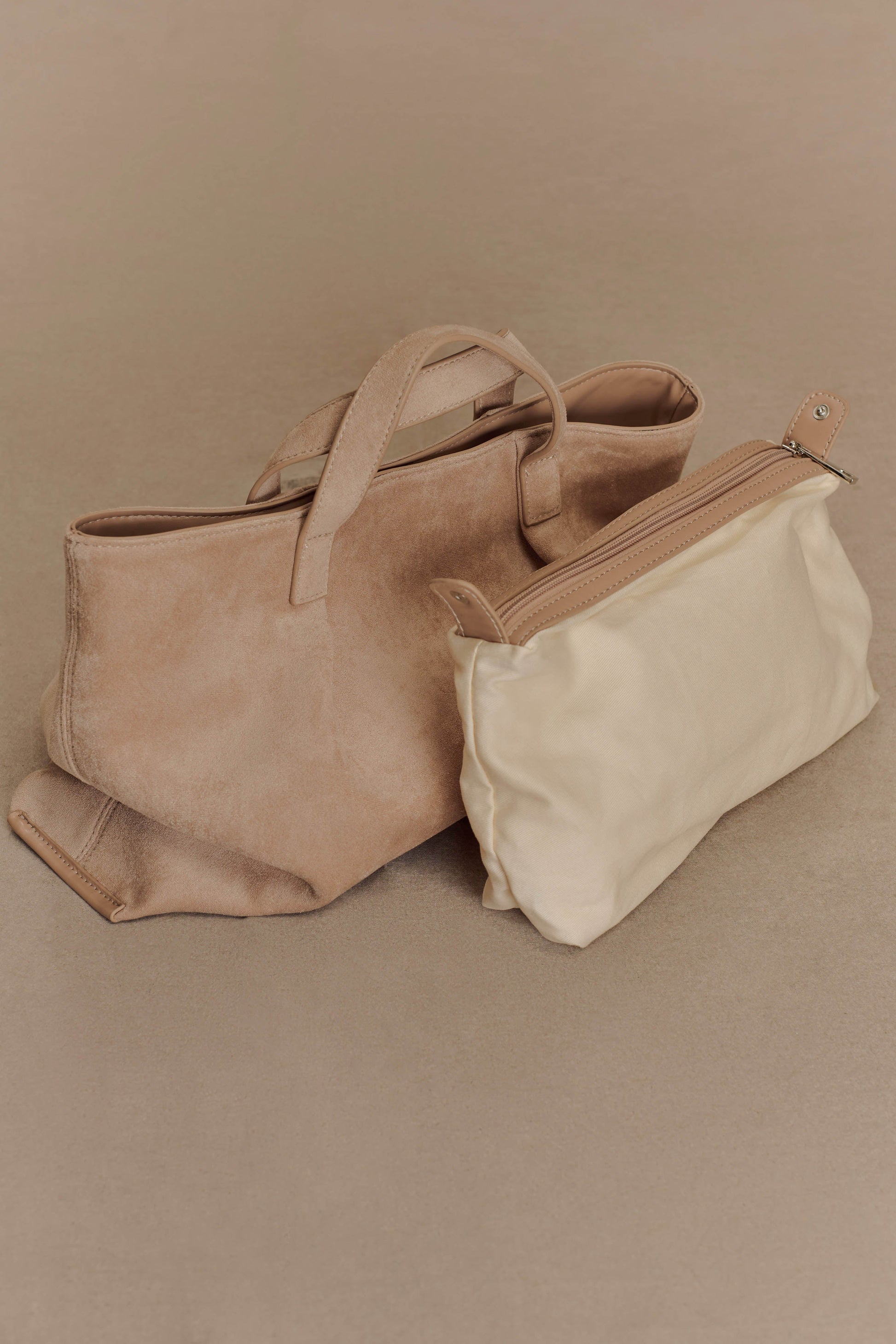 Baylor Faux Suede Bag - Natural #3