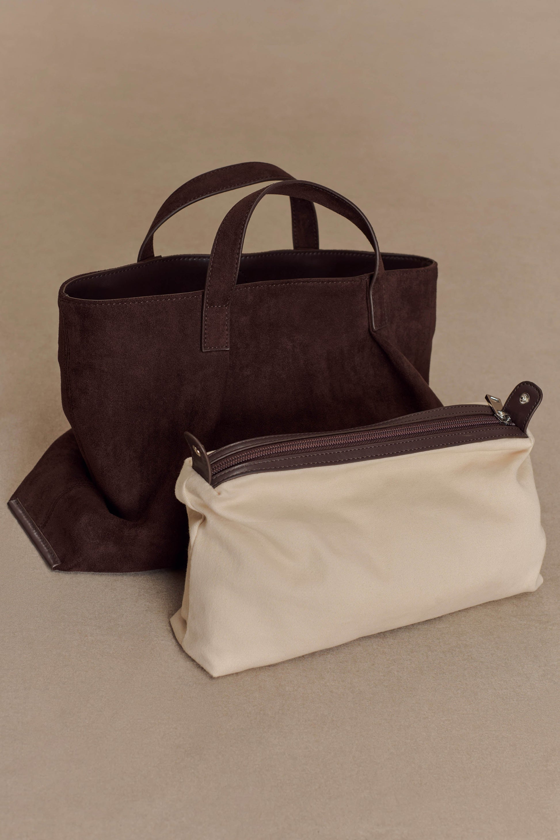 Baylor Faux Suede Bag - Chocolate #4