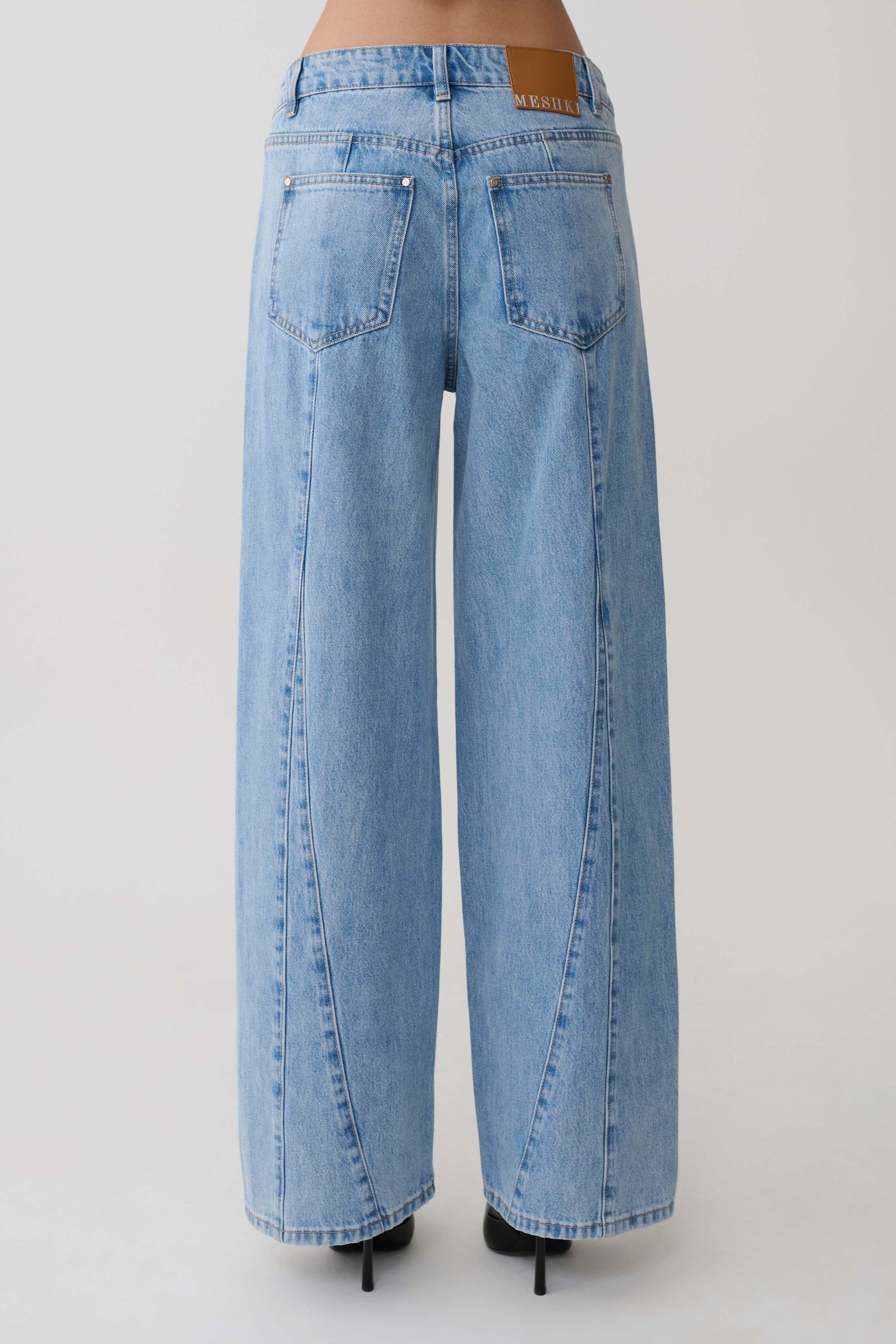 Roy Mid Rise Wide Leg Denim Jeans - Classic Blue #6