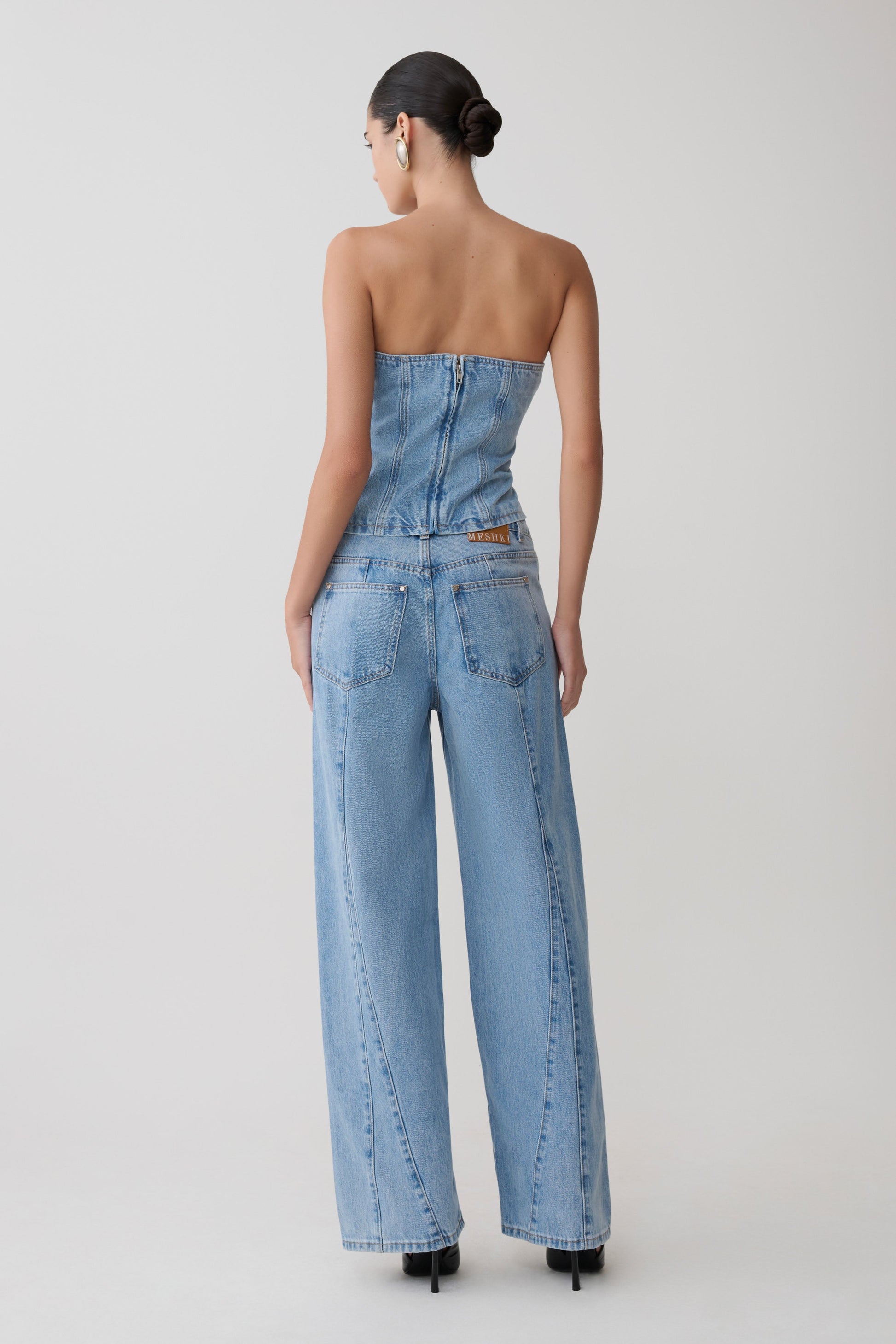 Roy Mid Rise Wide Leg Denim Jeans - Classic Blue #8