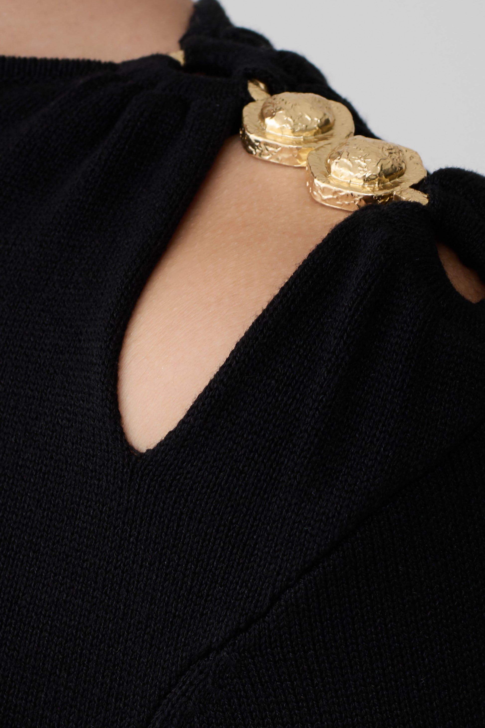 Ricky Knit Long Sleeve Longline Top - Black #4