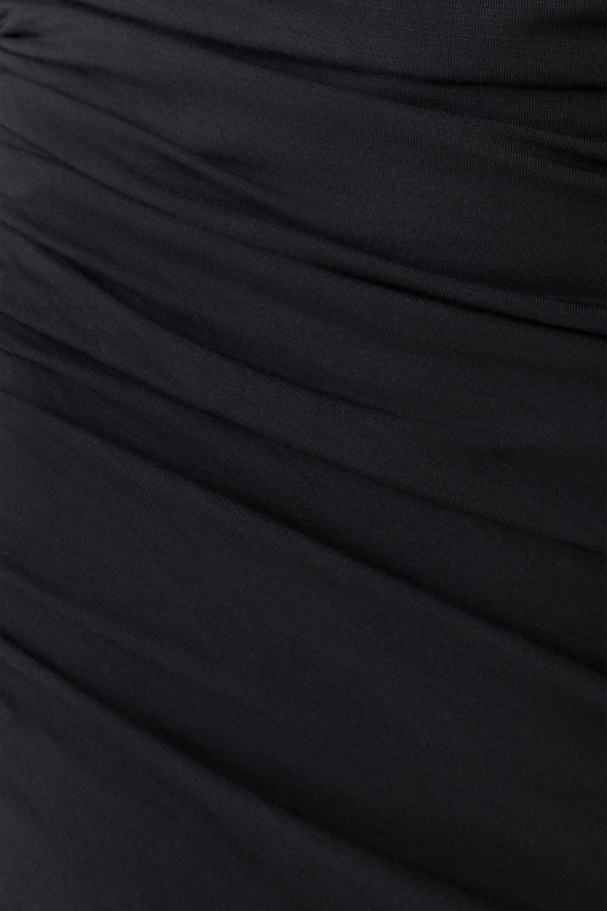 Thao Long Sleeve Gathered Mini Dress - Dark Charcoal #7