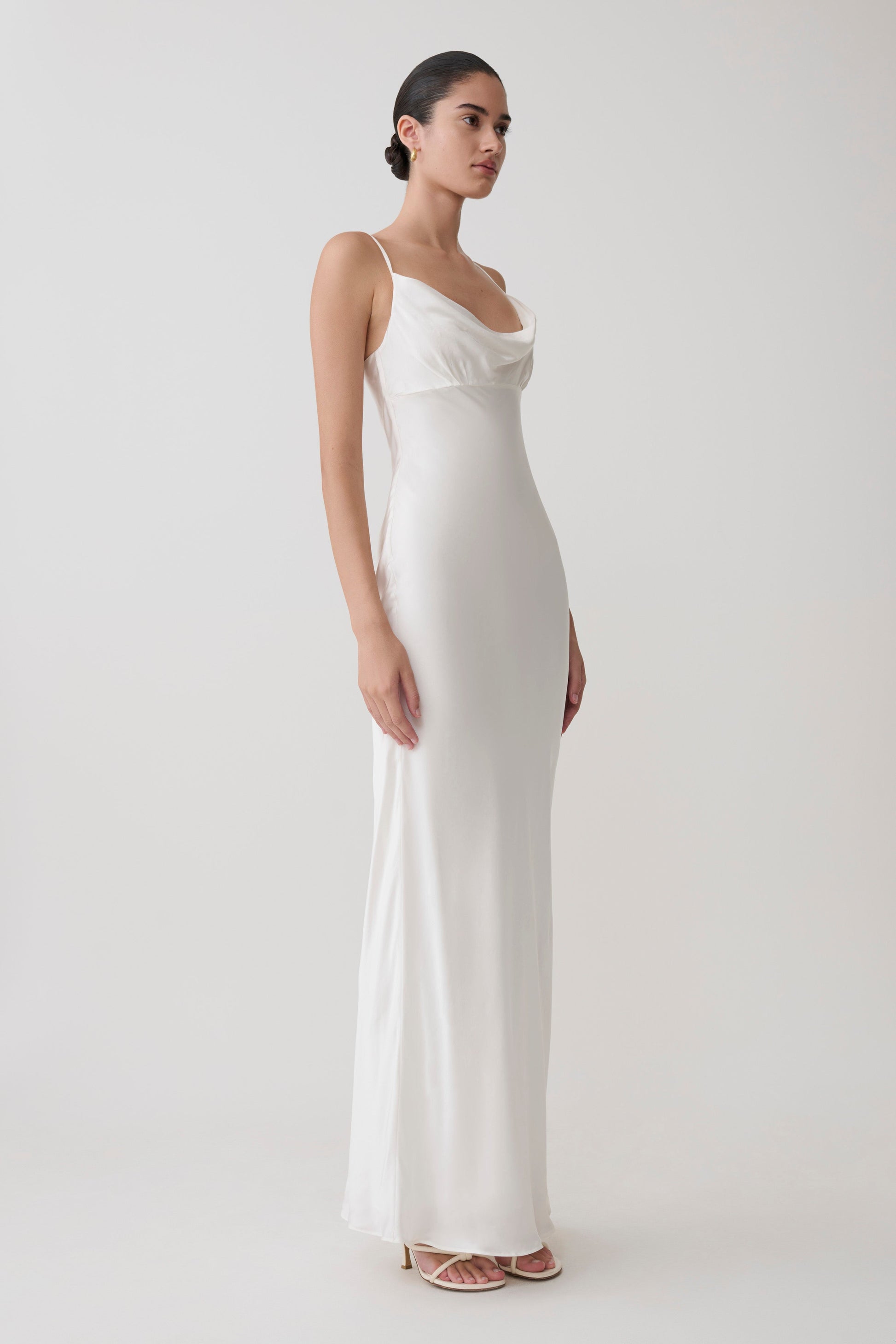 Seraphine Corset Satin Maxi Dress - Ivory #2