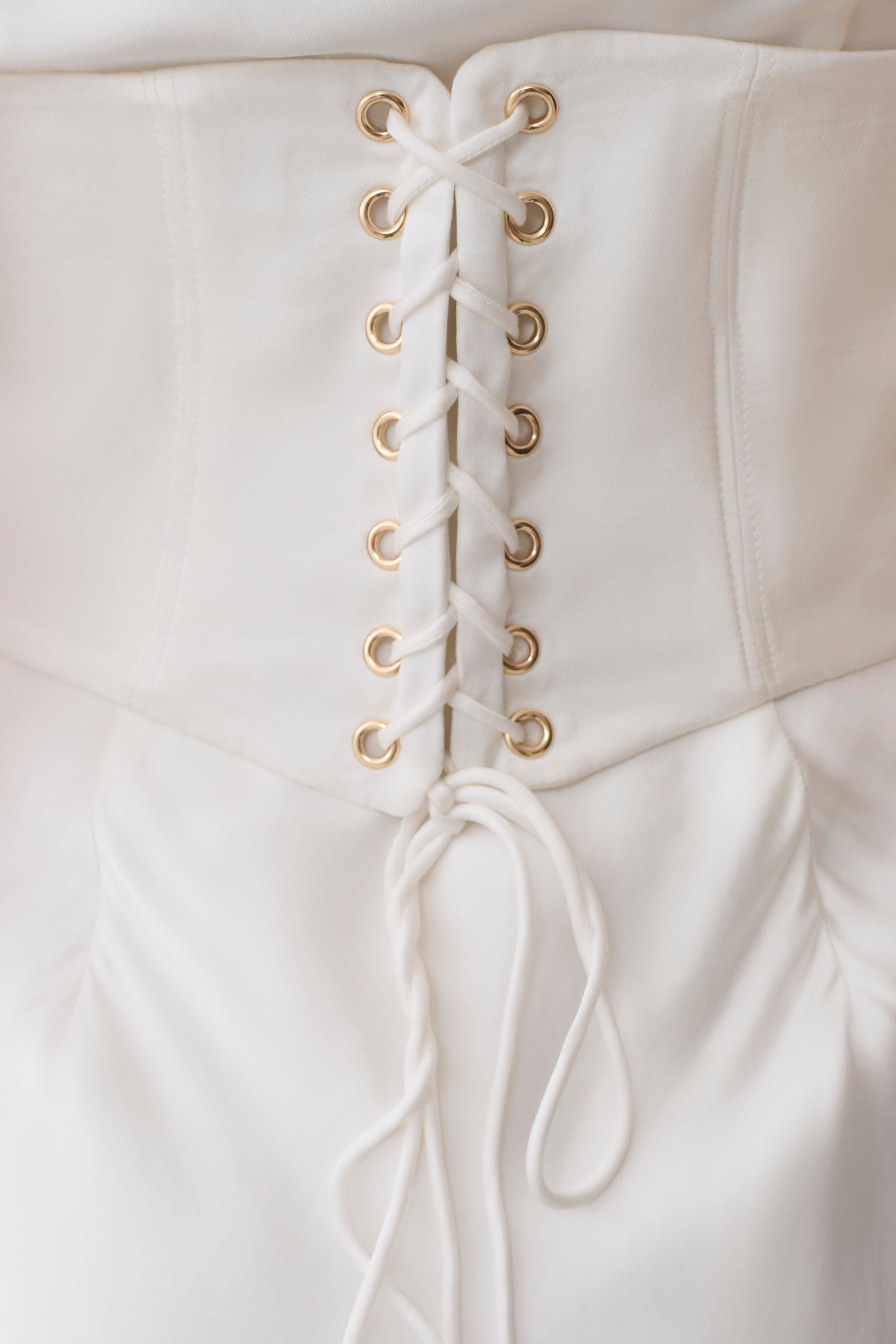 Seraphine Corset Satin Maxi Dress - Ivory #7