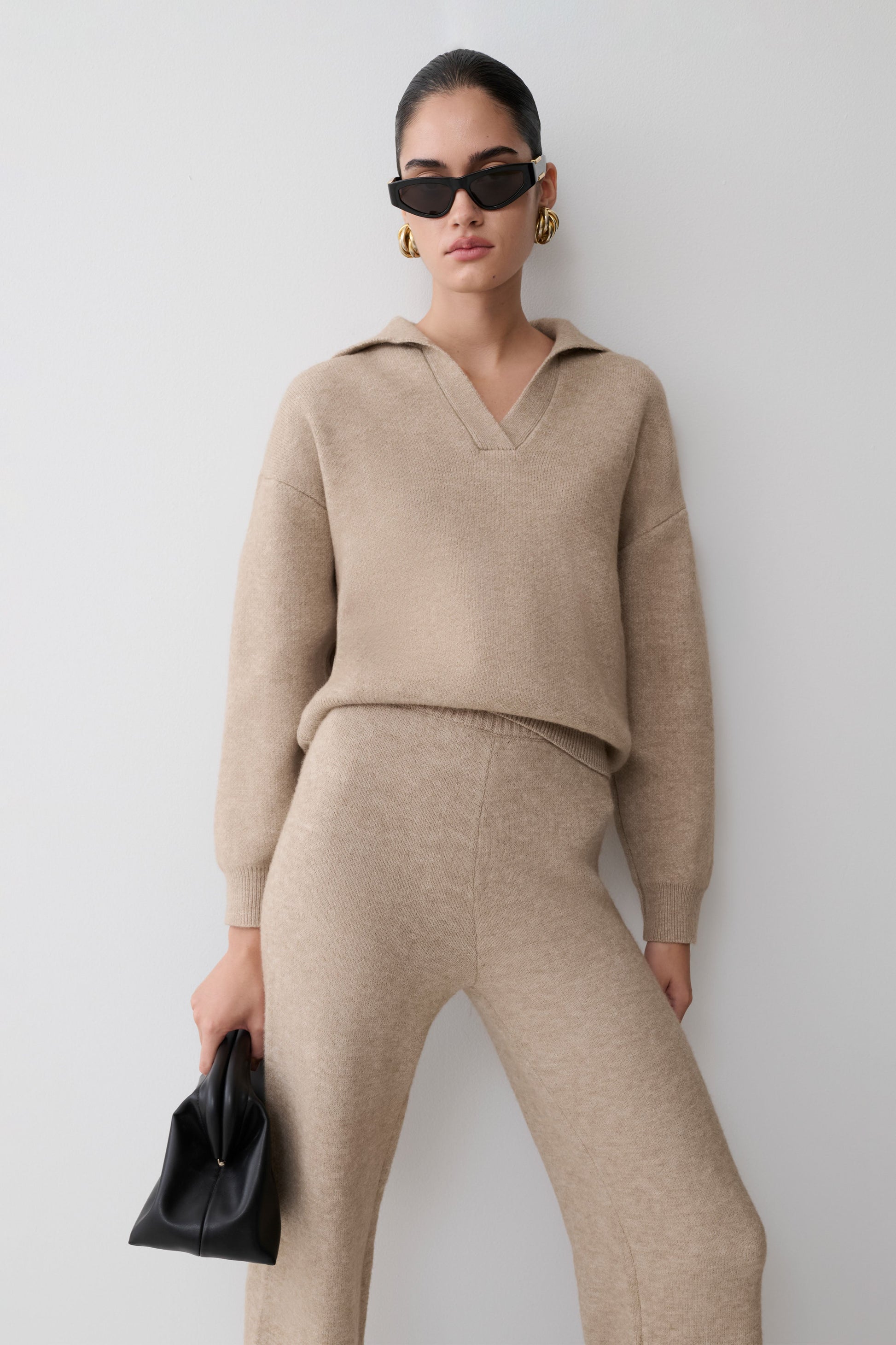 Luca Knit Jumper - Beige Marle #4