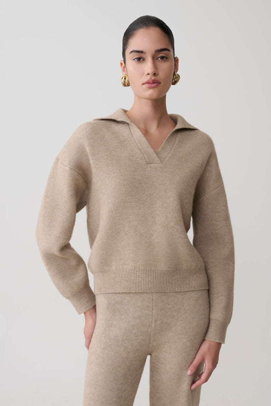 Luca Knit Jumper - Beige Marle