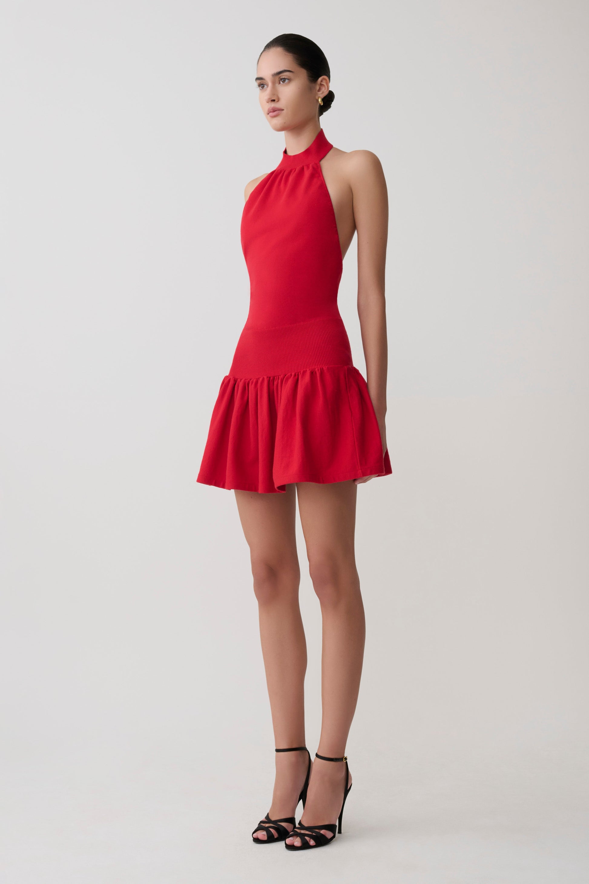 Rory Halter Mini Knit Dress - Red #3