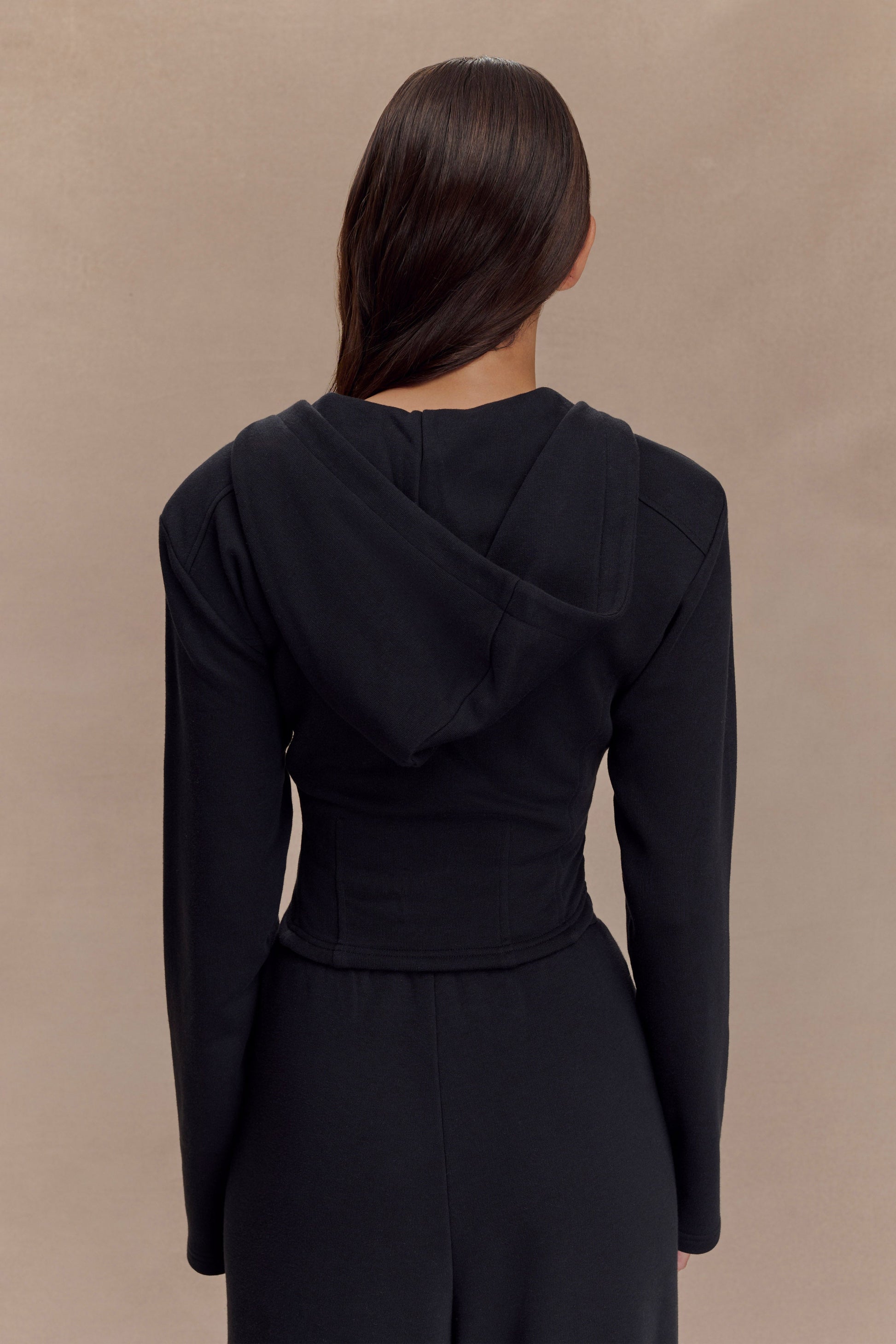 Quinn Zip Up Hoodie - Black #2