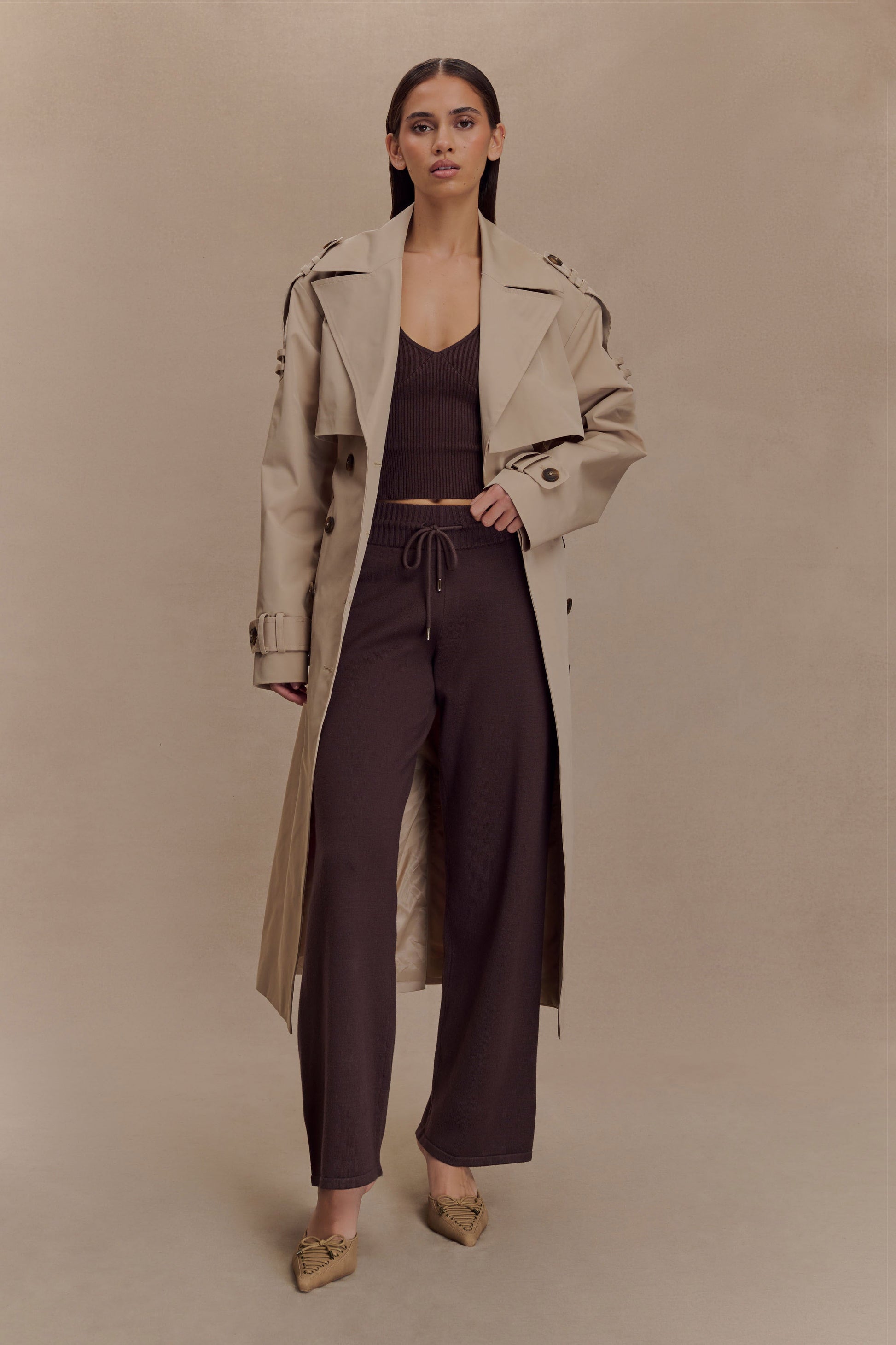 Natalya Ribbed Knit Cami Top - Dark Chocolate #6