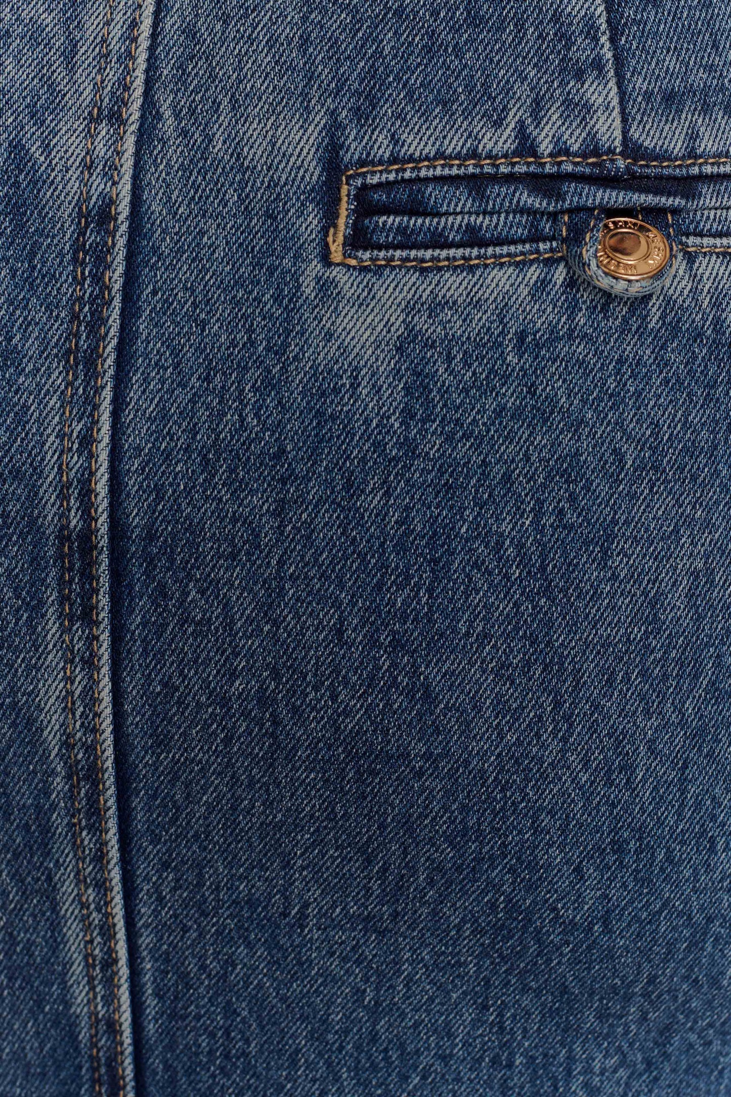 Loretta Denim Maxi Skirt - Washed Dark Blue