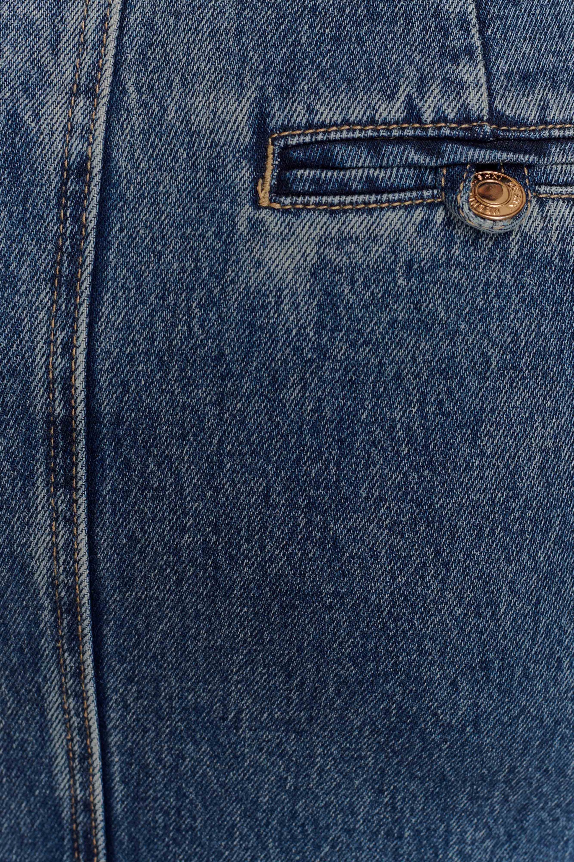 Loretta Denim Maxi Skirt - Washed Dark Blue #7