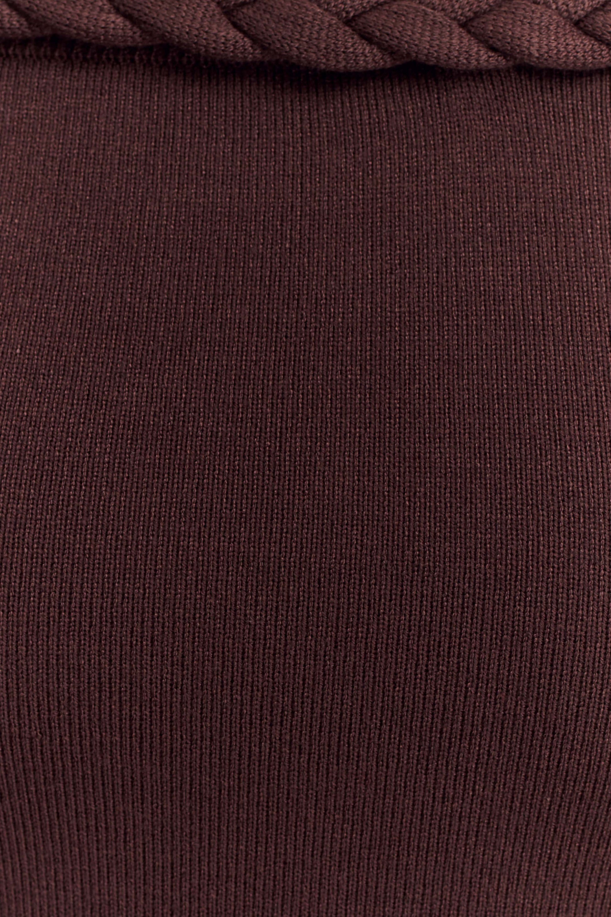 Heidi Strapless Knit Scarf Maxi Dress - Dark Chocolate #5