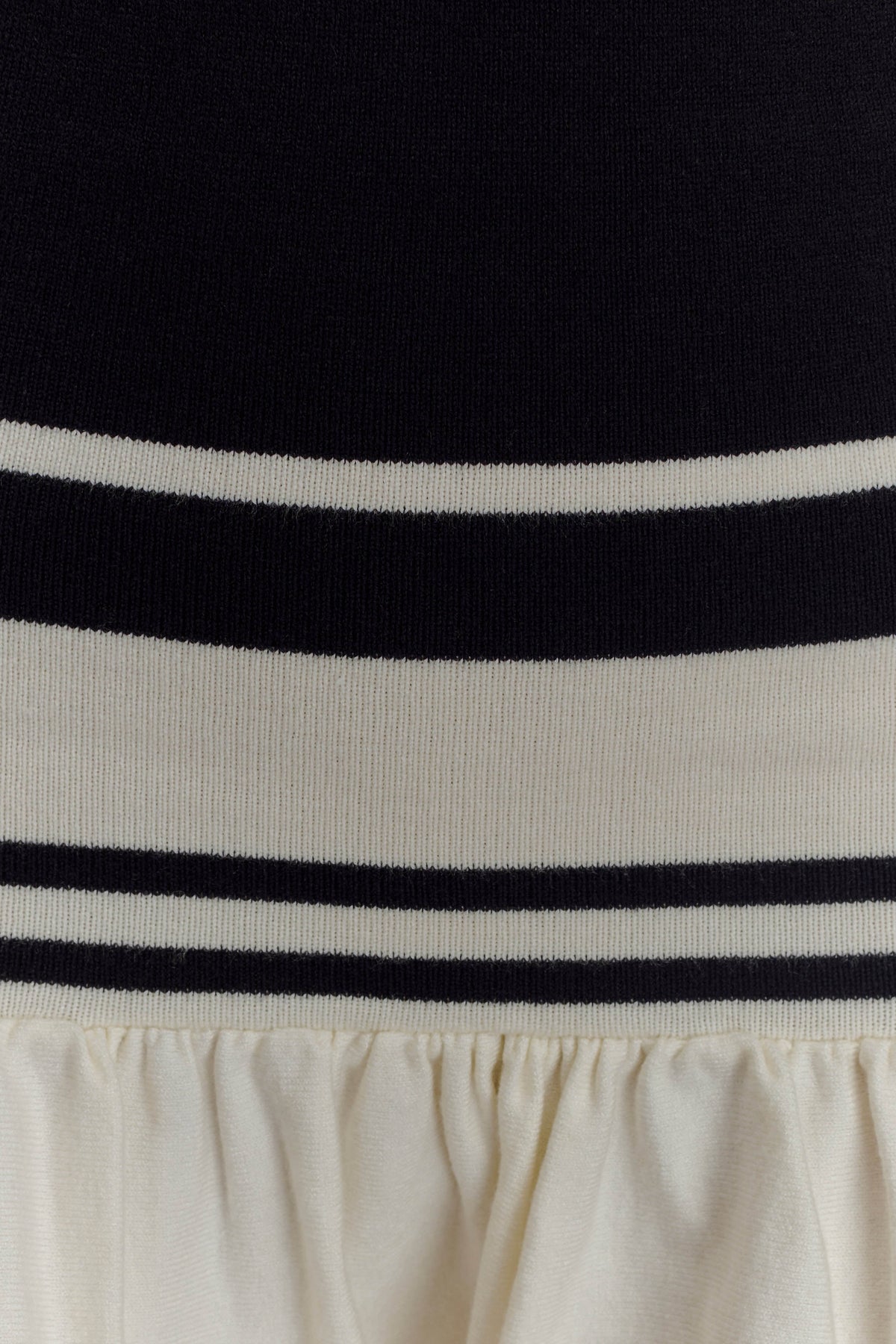 Ellison Contrast Knit Mini Dress - Black/White