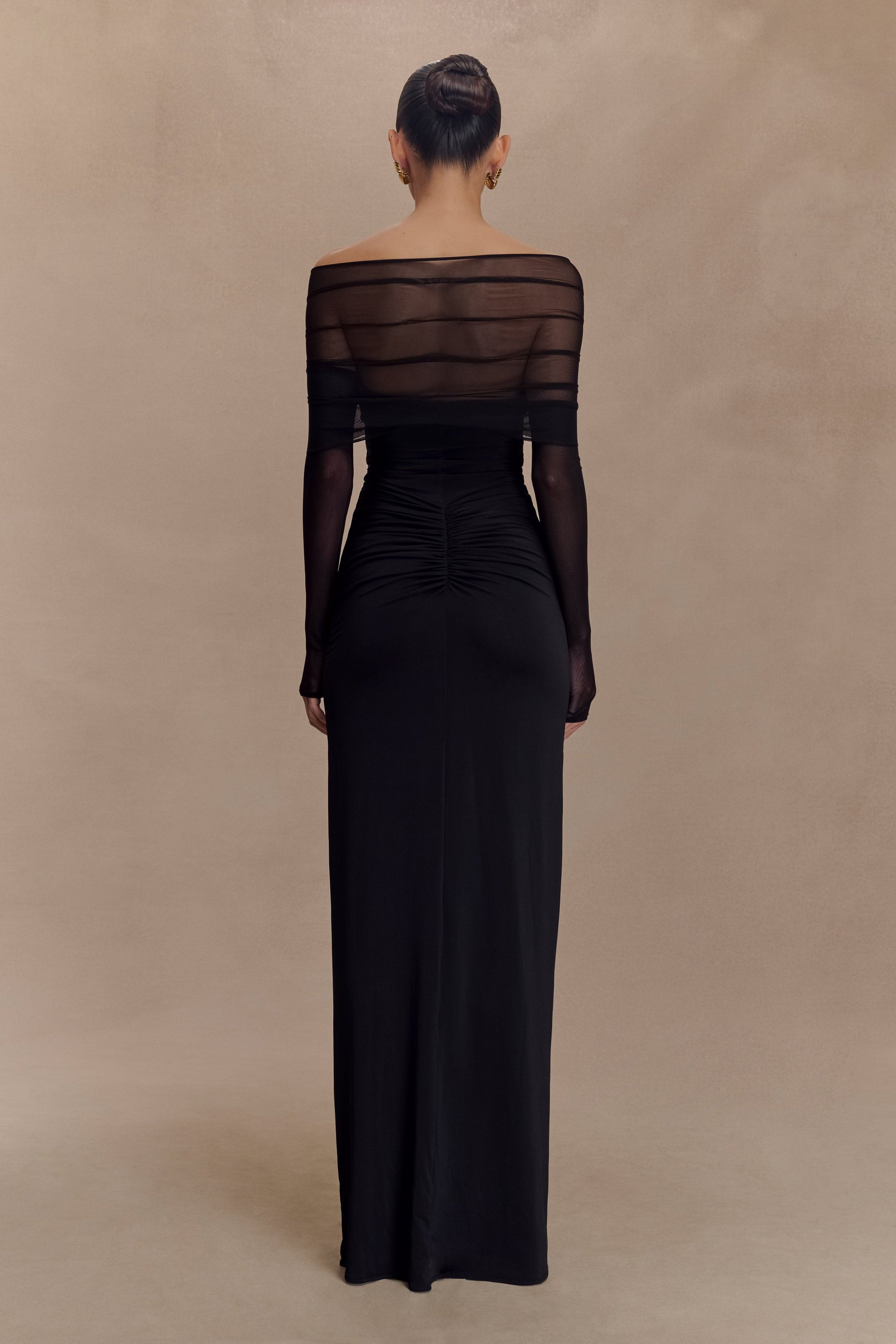 Rafaella Slinky And Mesh Maxi Dress - Black #3