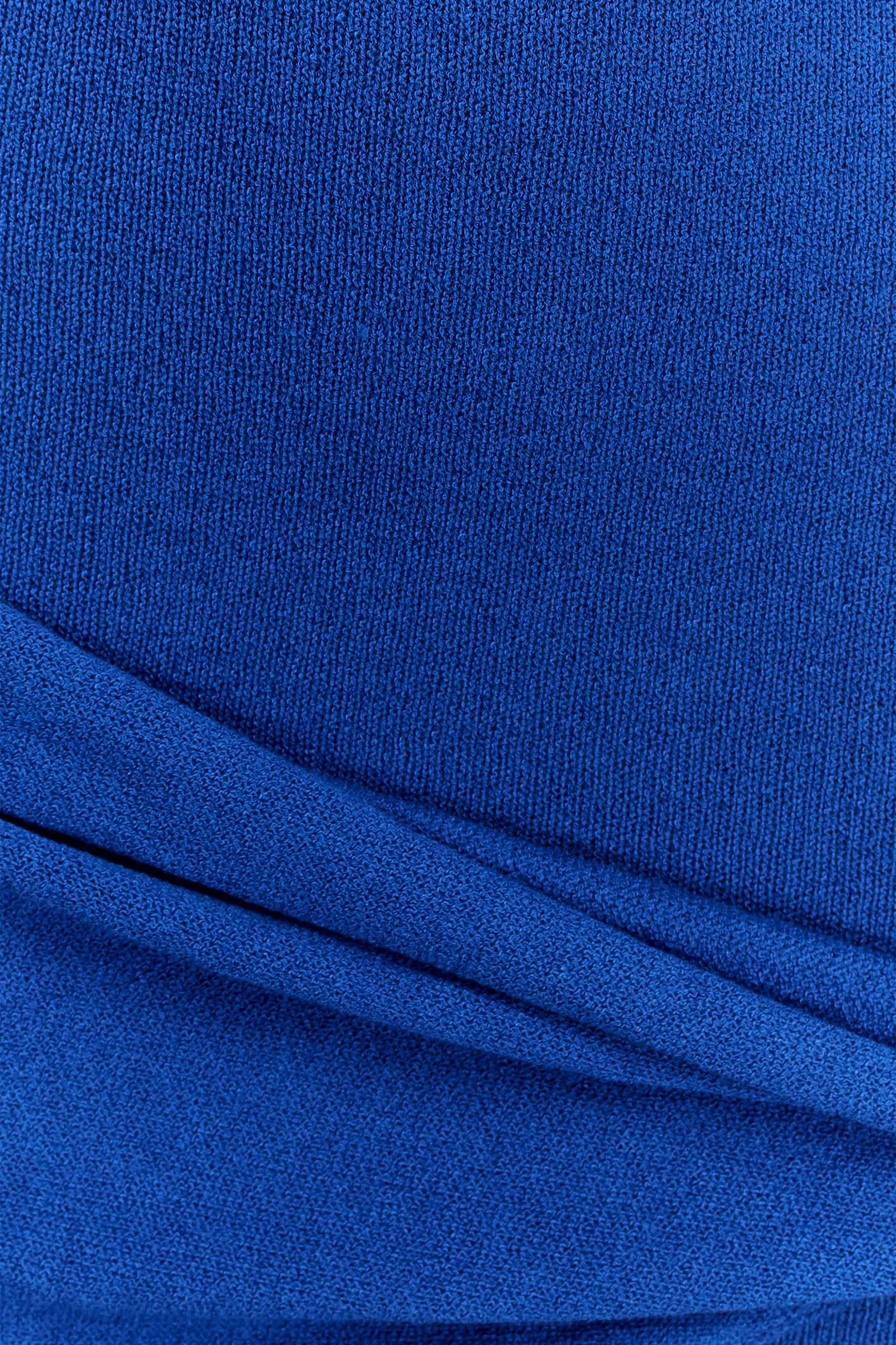 Taron Knit Mini Dress With Scarf - Cobalt #7