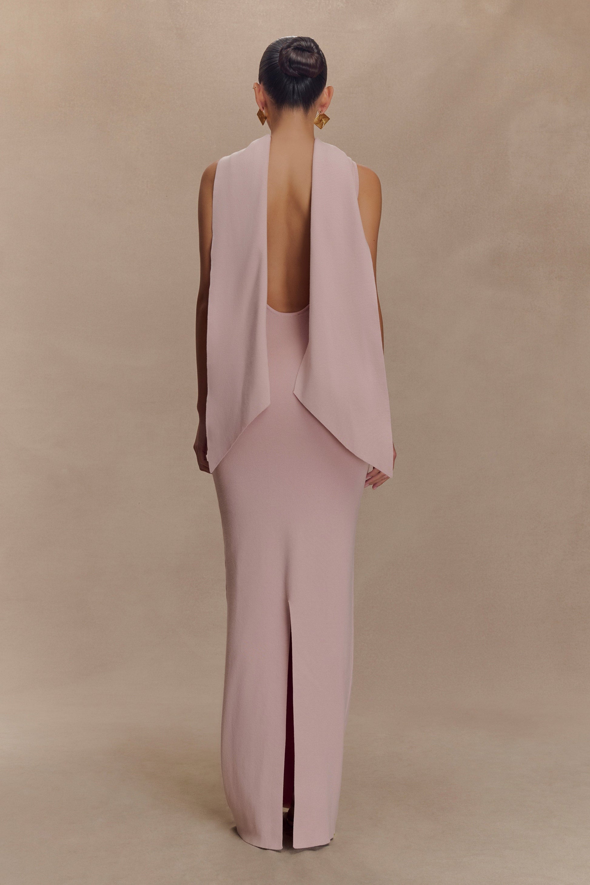 Darby Knit Scarf Maxi Dress - Pale Pink #2