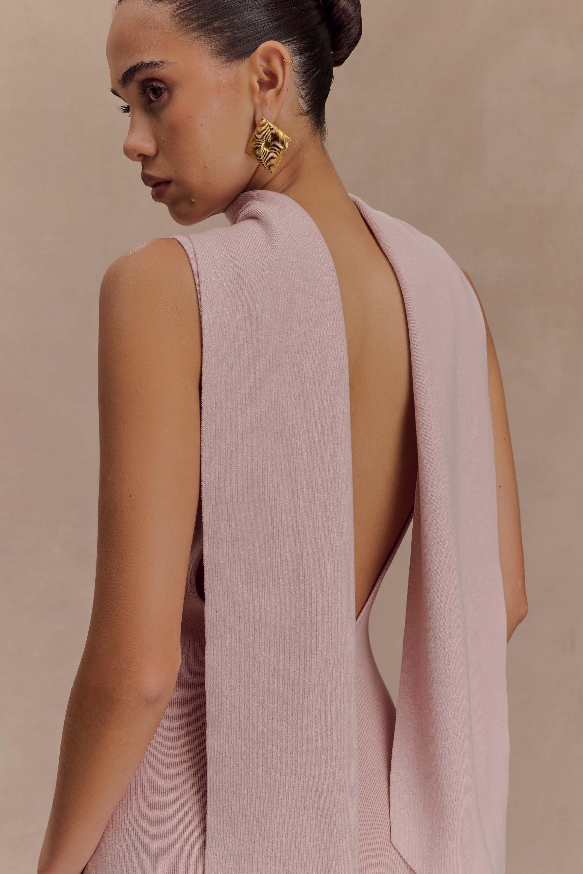 Darby Knit Scarf Maxi Dress - Pale Pink #7