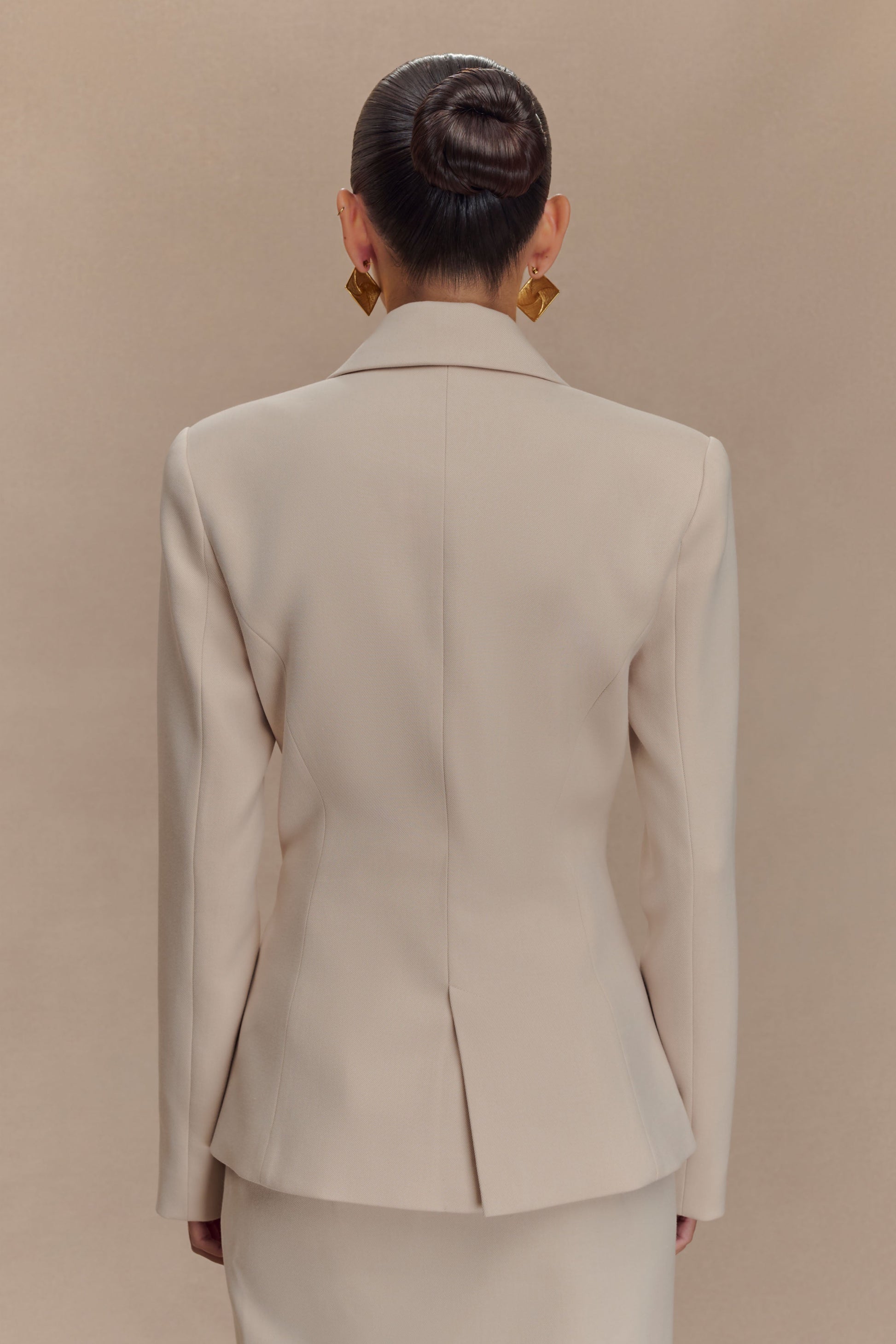 Max Cinched Waist Blazer - Ivory Stone #2