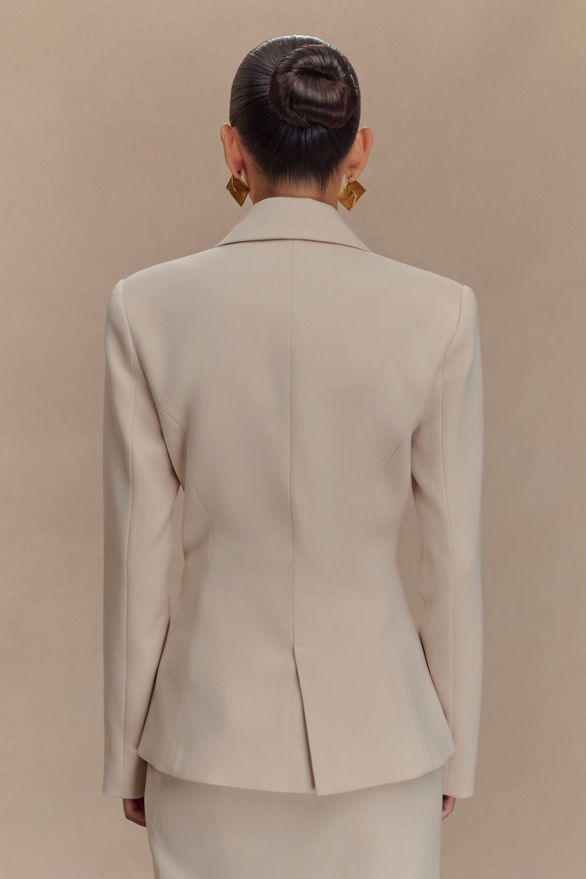 Max Cinched Waist Blazer - Ivory Stone #2