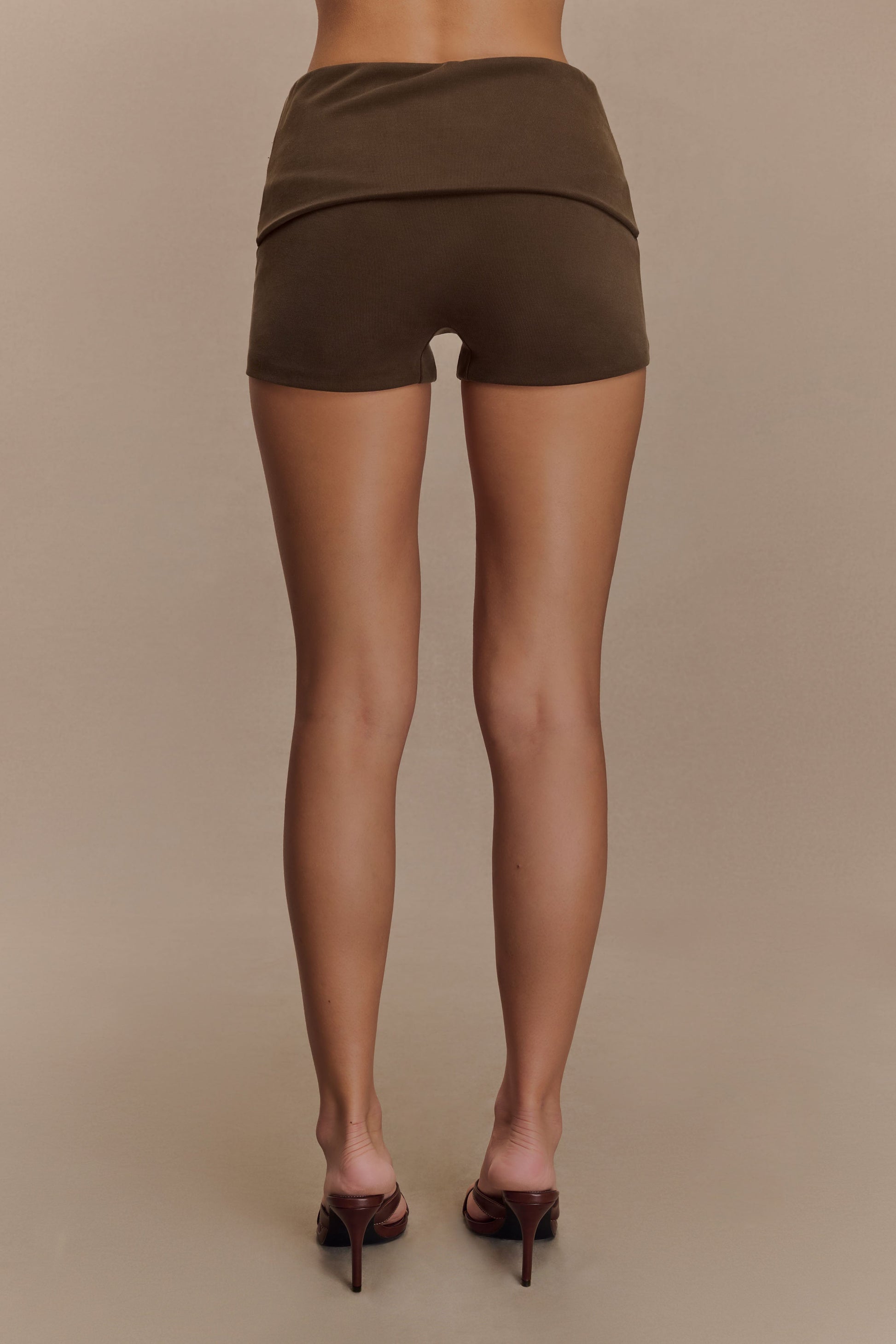 Birdie Fold Over Shorts - Chocolate #6