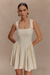 Sharon Scuba Jersey Mini Dress - Ivory