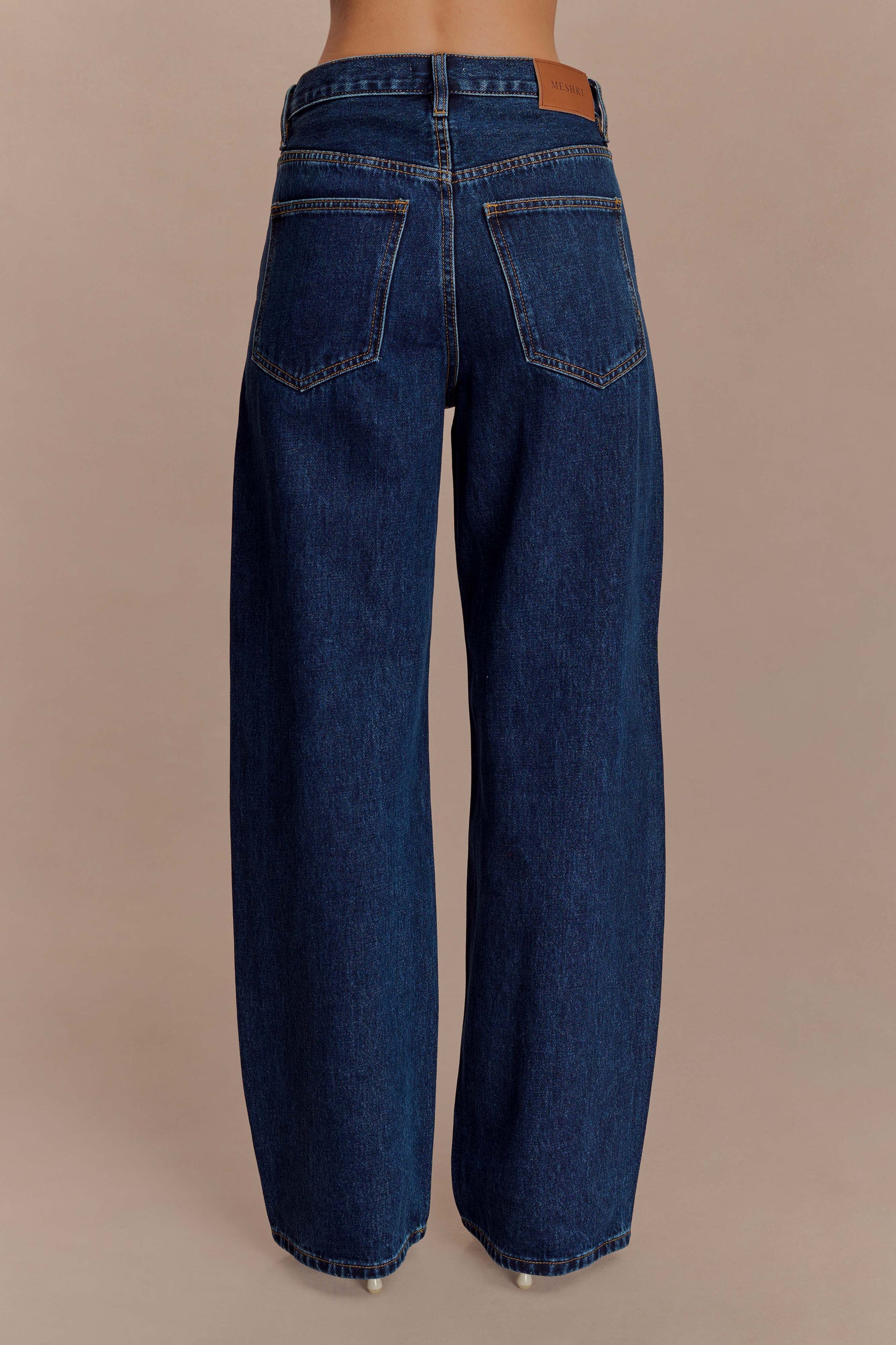 Laina Mid Rise Diamante Denim Jeans - Midnight Blue #2