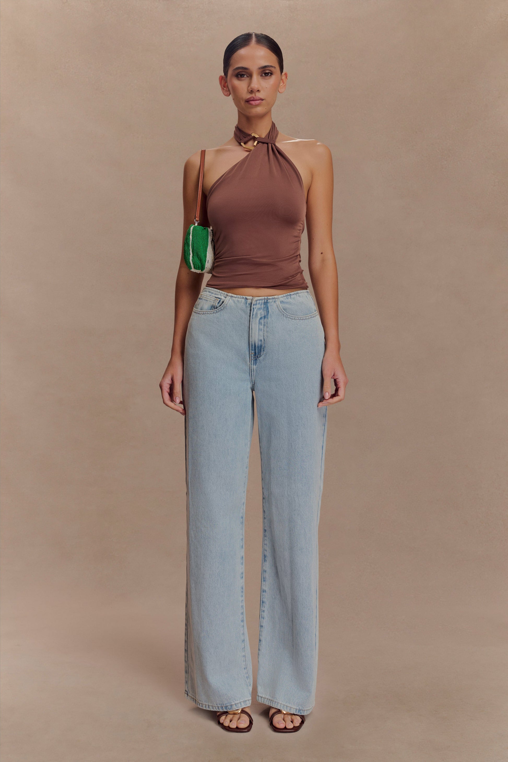 Mariposa Slinky Halter Top - Chocolate #6