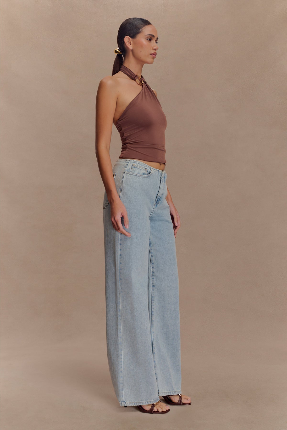 Mariposa Slinky Halter Top - Chocolate #4