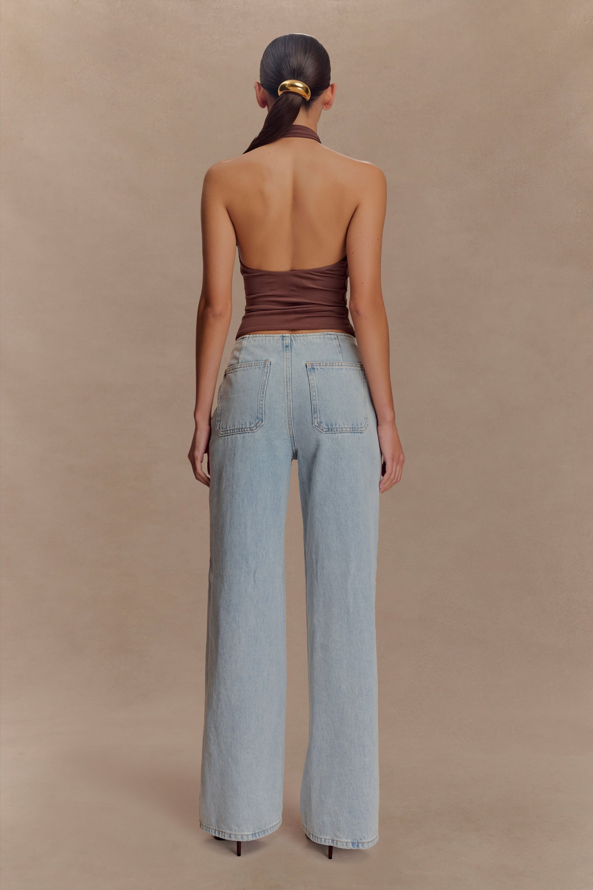 Mariposa Slinky Halter Top - Chocolate #5