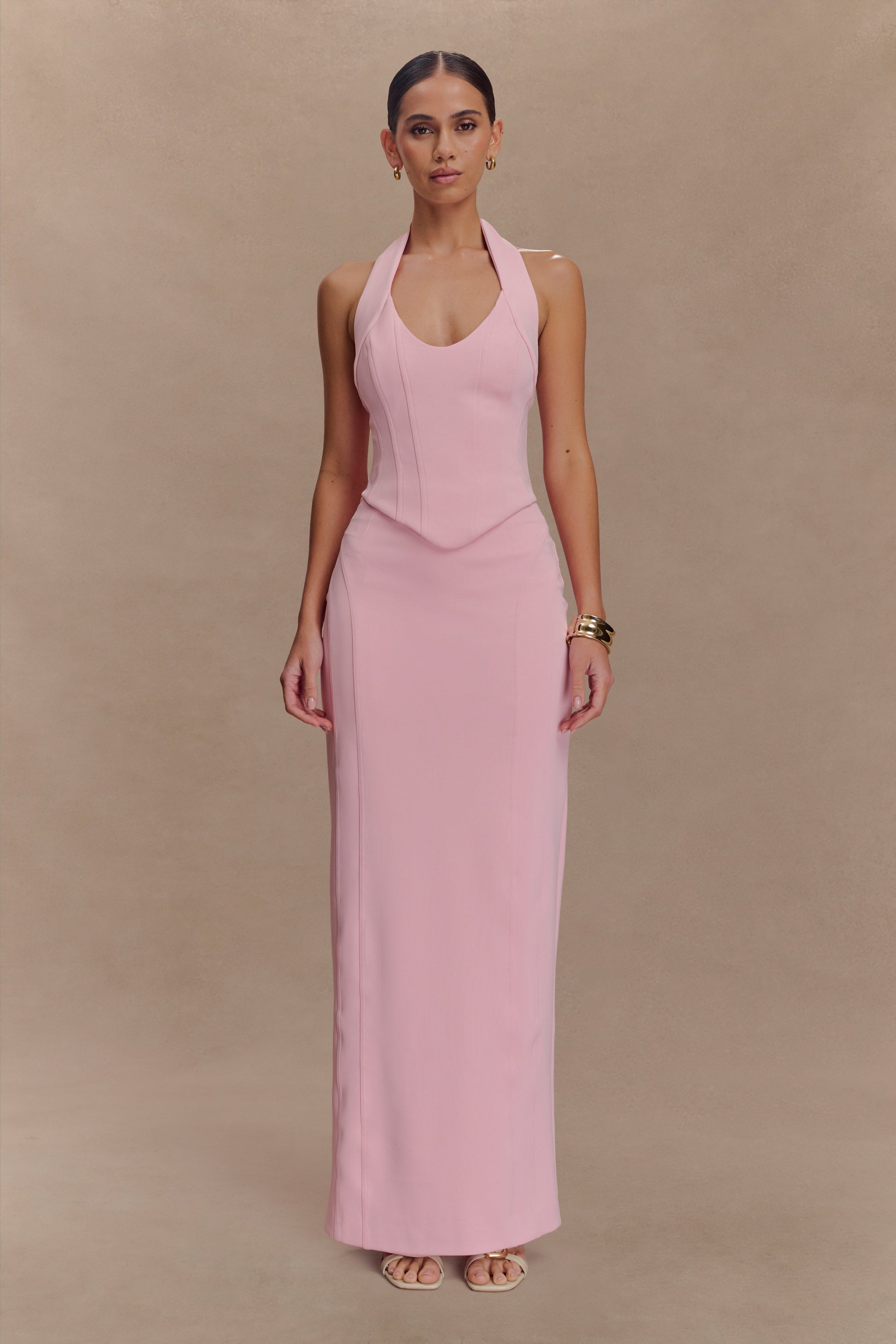 Alma High Waist Maxi Skirt - Candy Pink #4