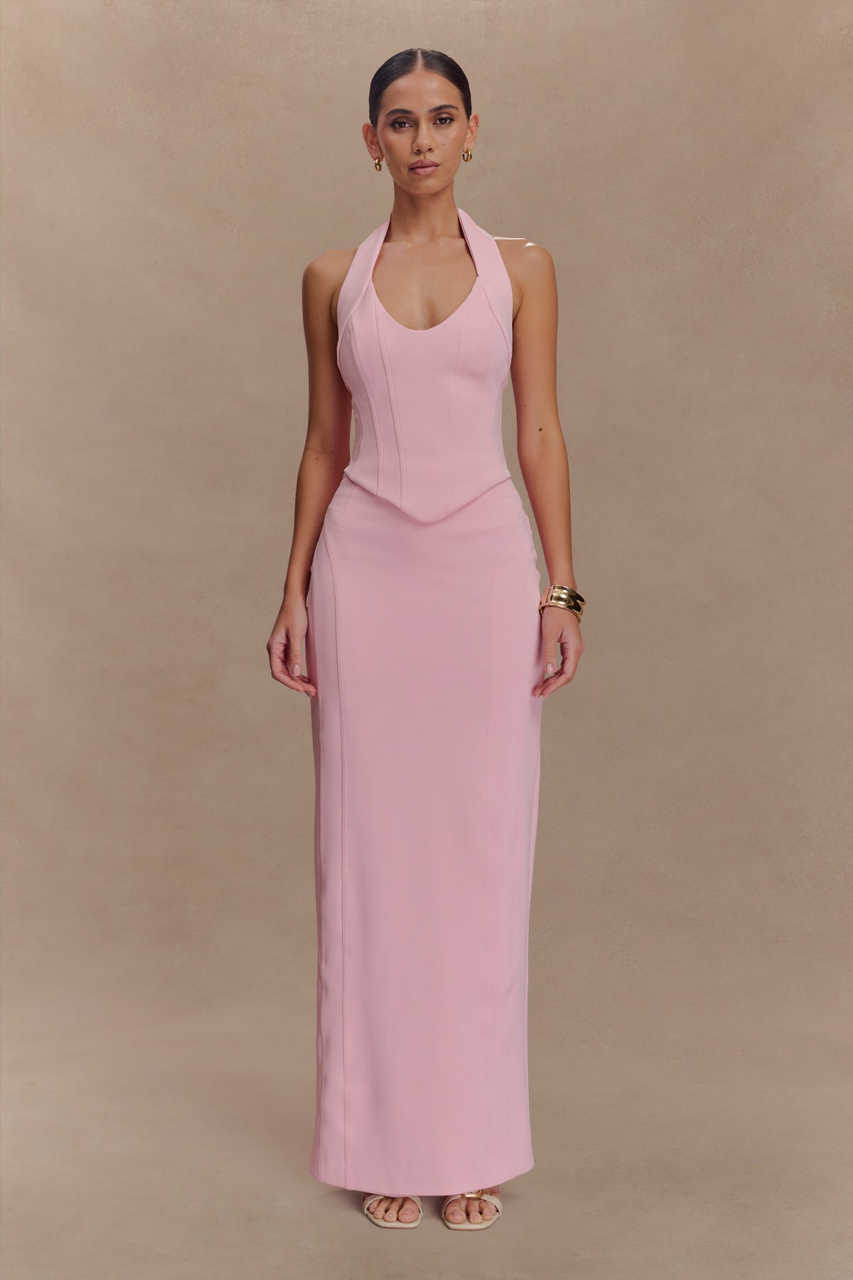 Alma High Waist Maxi Skirt - Candy Pink #4