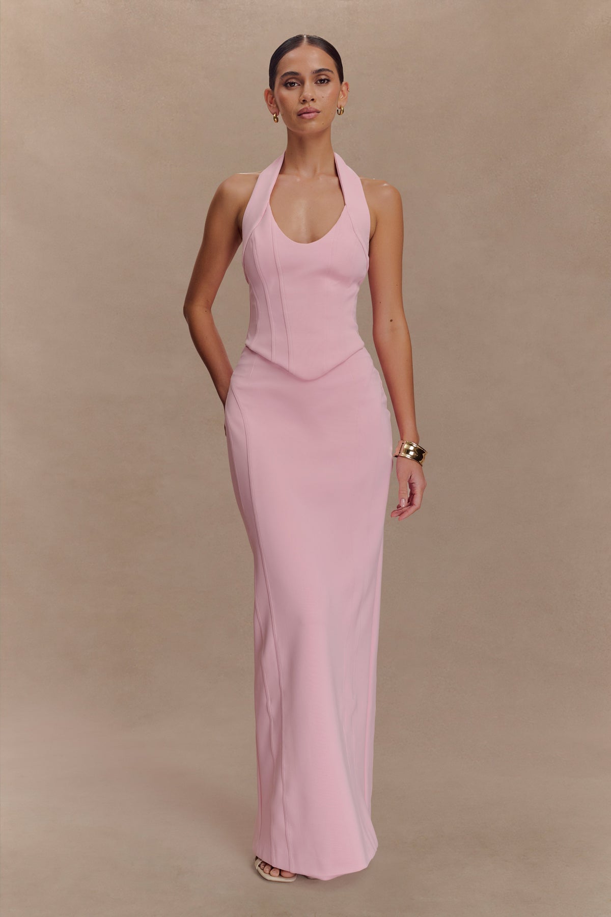 Alma High Waist Maxi Skirt - Candy Pink #6