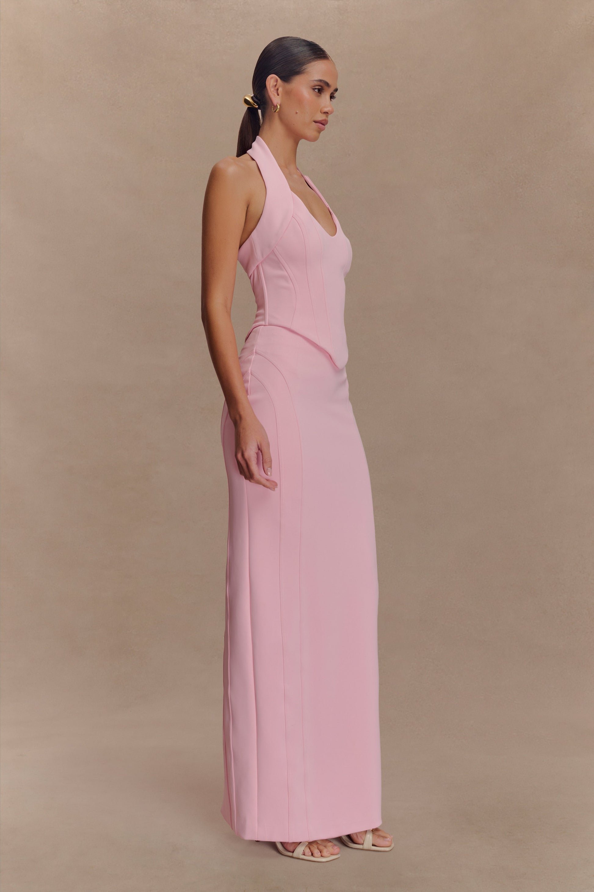 Alma High Waist Maxi Skirt - Candy Pink #5