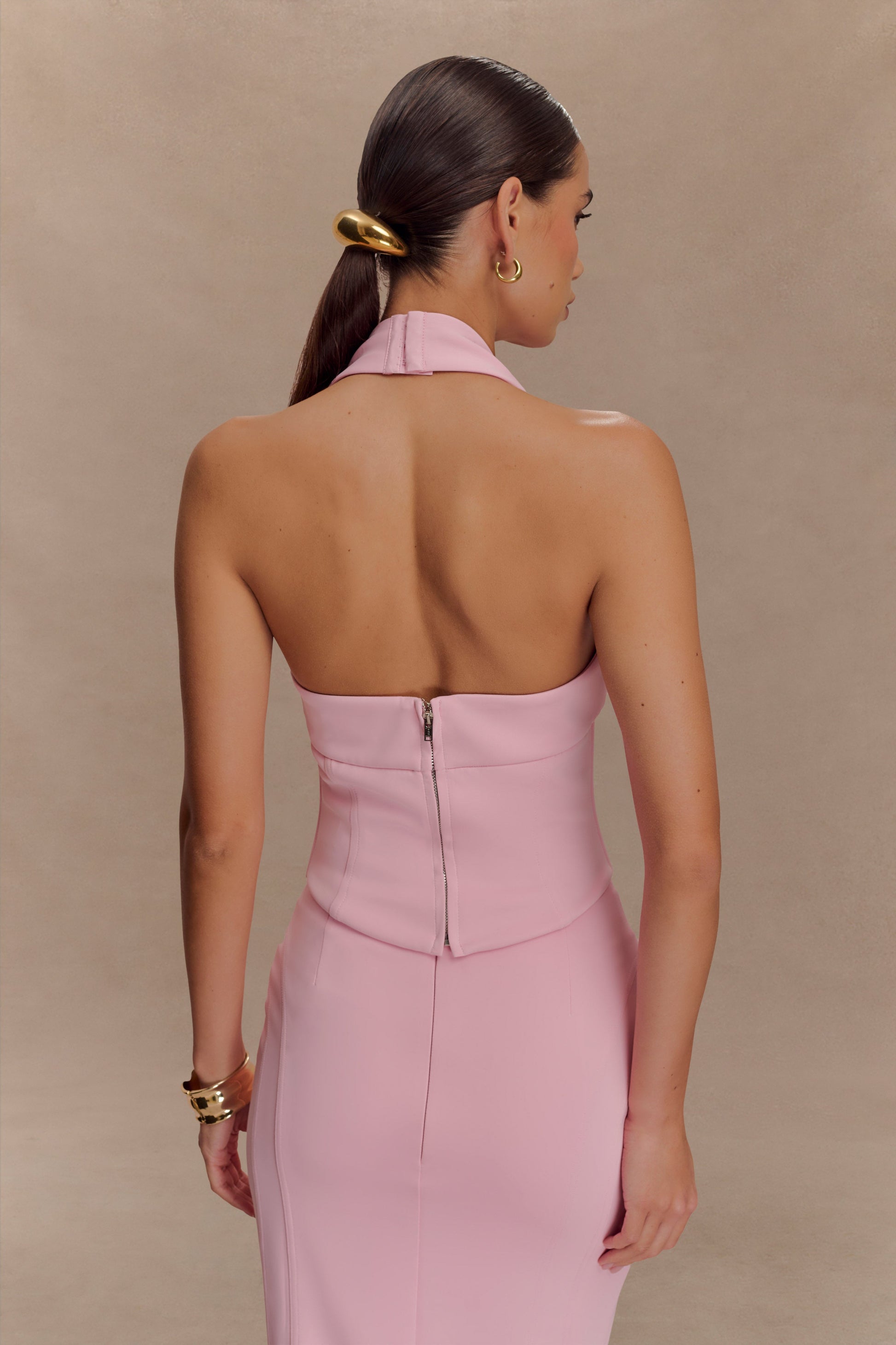 Meadow Corset Halter Top - Candy Pink #4