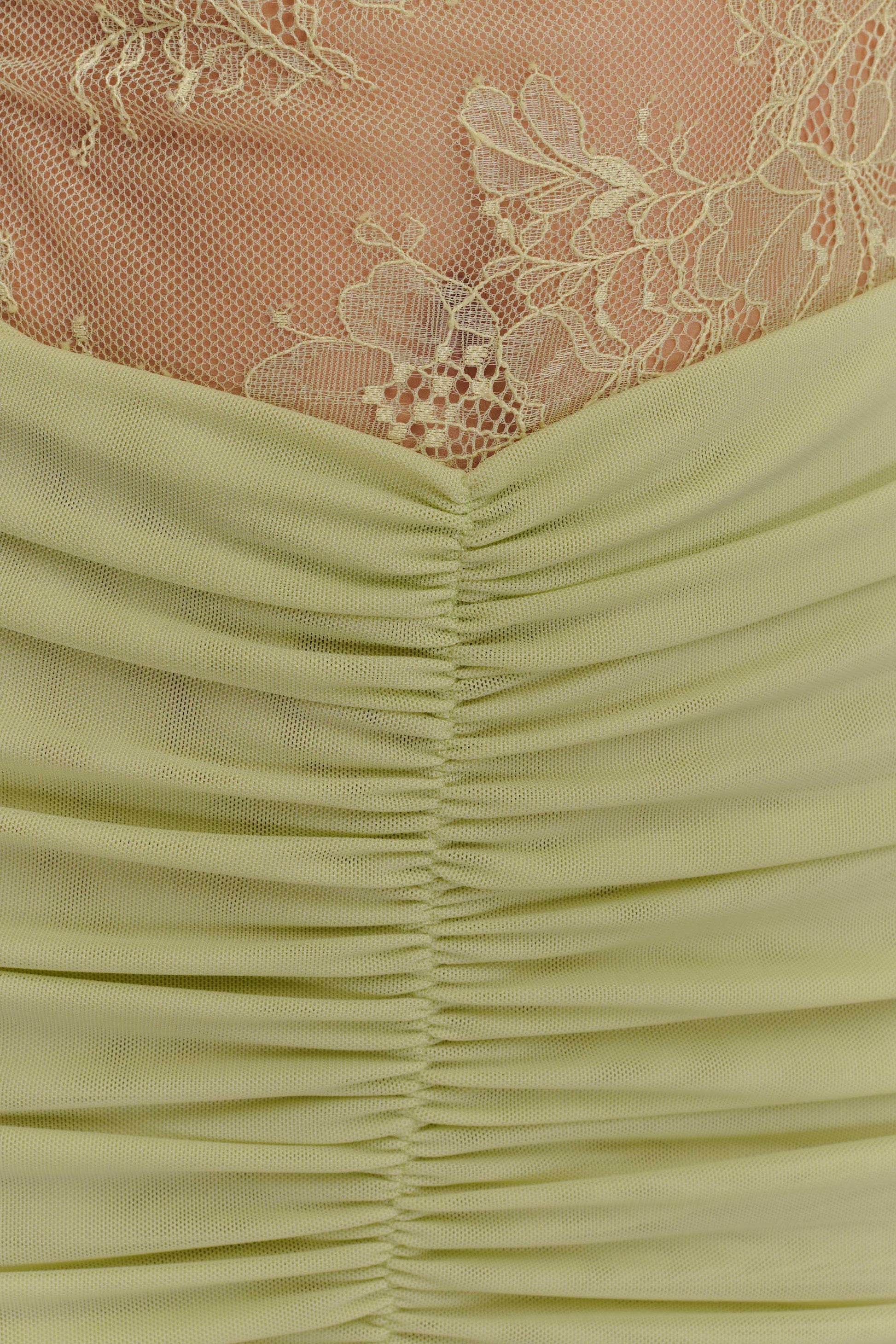 Khadijah Lace And Mesh Maxi Dress - Sage #6