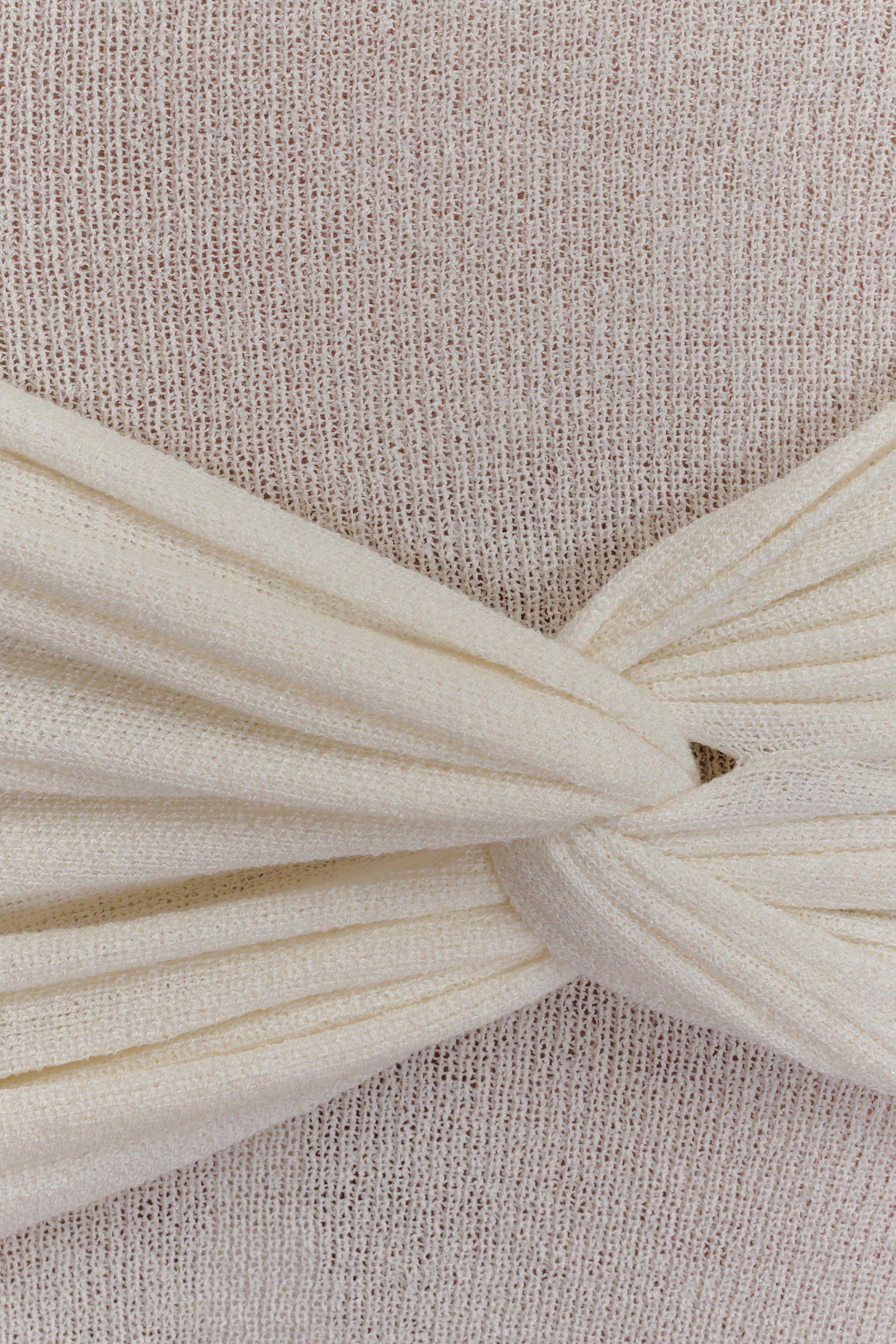 Laurie Twist Knit Mini Dress - Ivory #5