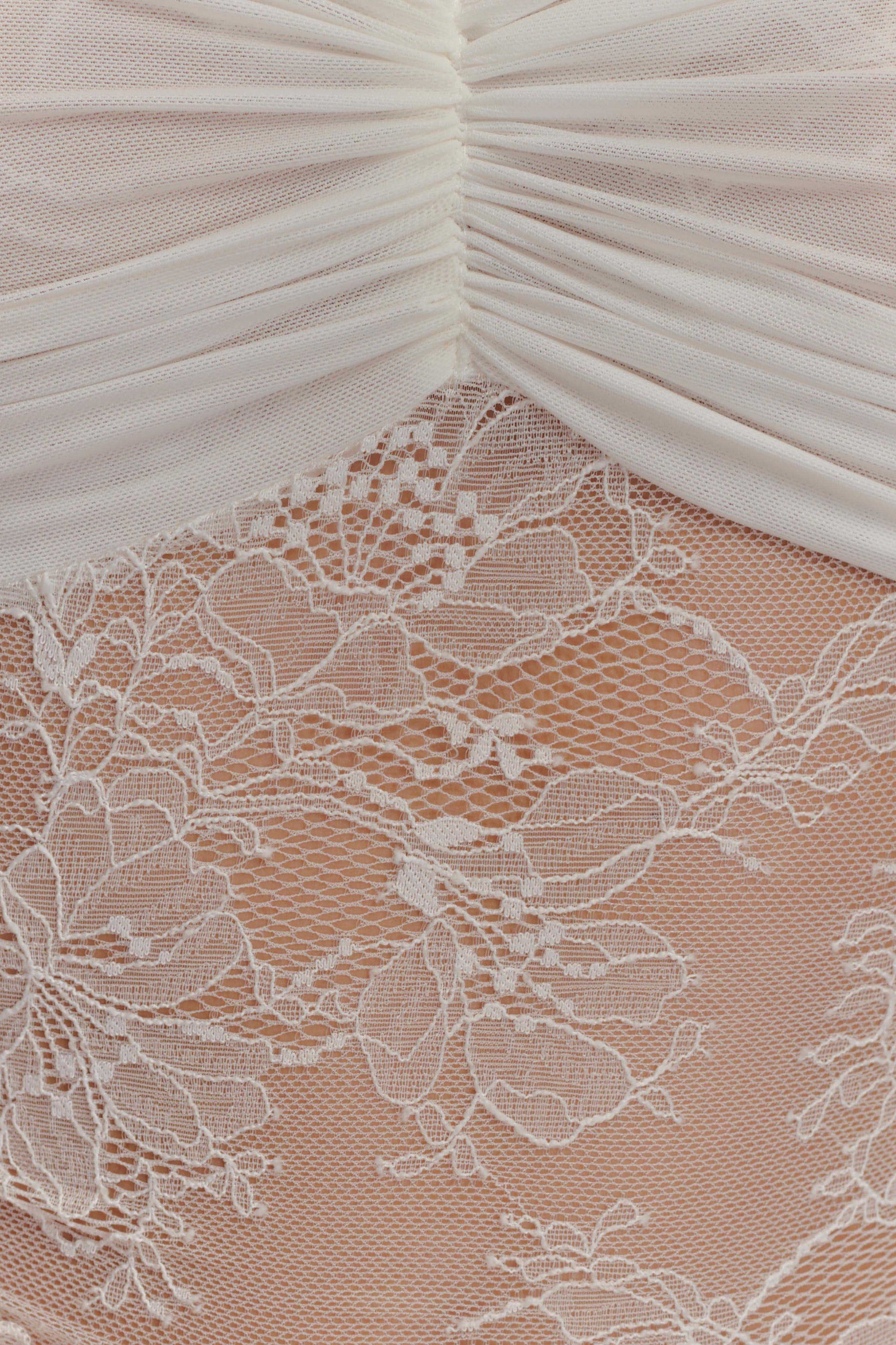 Guinevere Lace And Mesh Top - Ivory #8