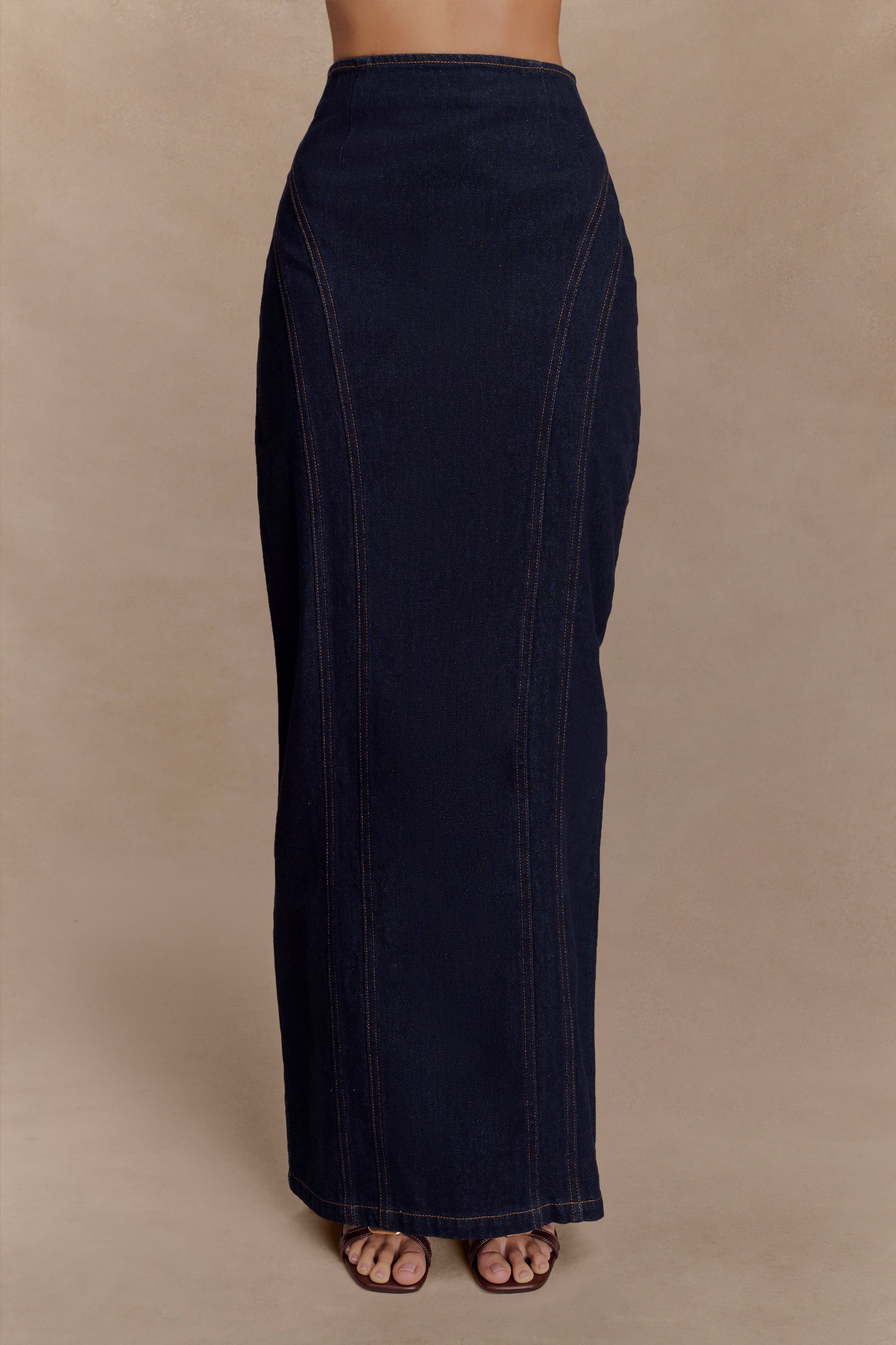 Alma Denim Maxi Skirt - Indigo Blue #3