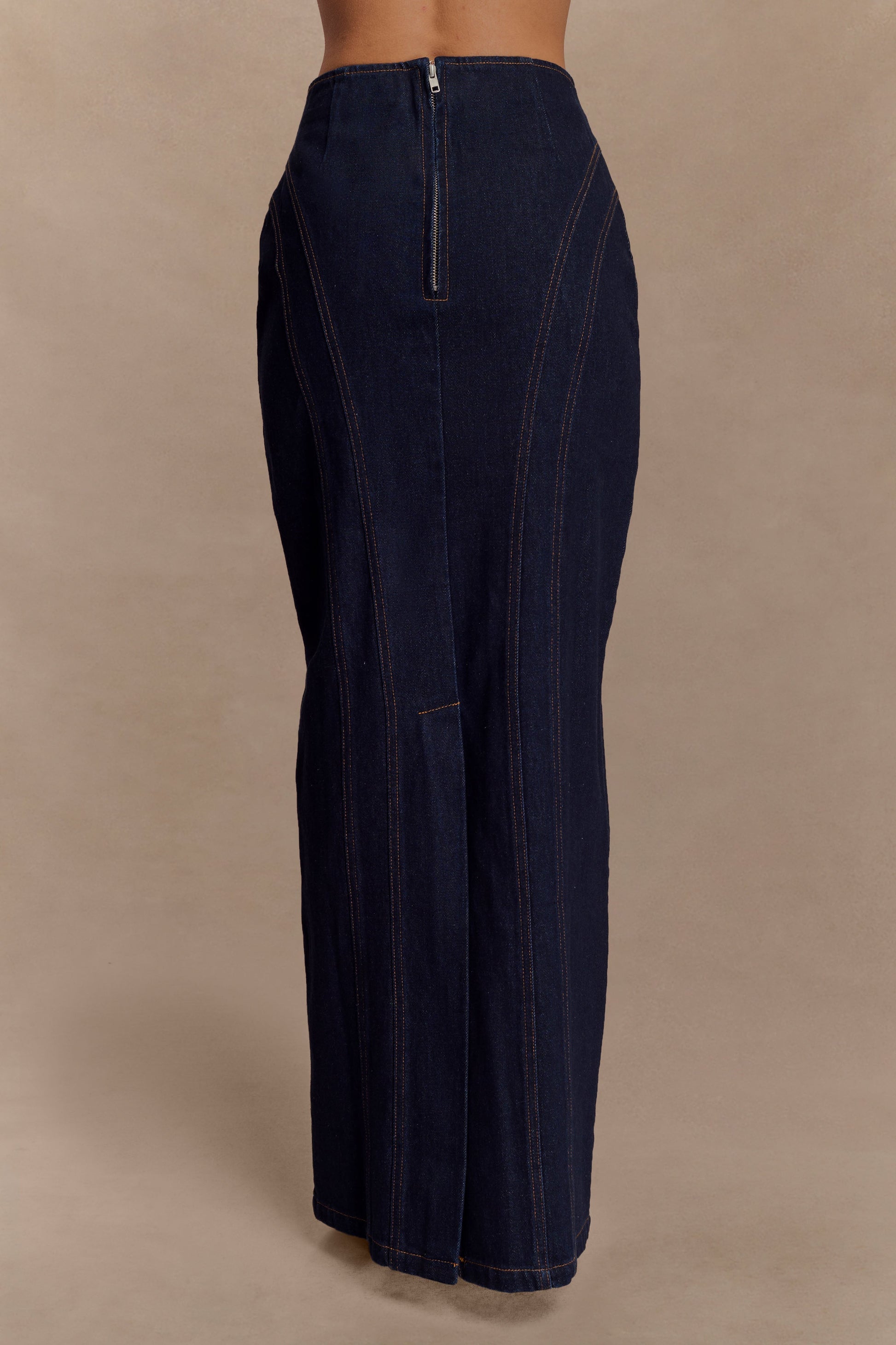 Alma Denim Maxi Skirt - Indigo Blue #4