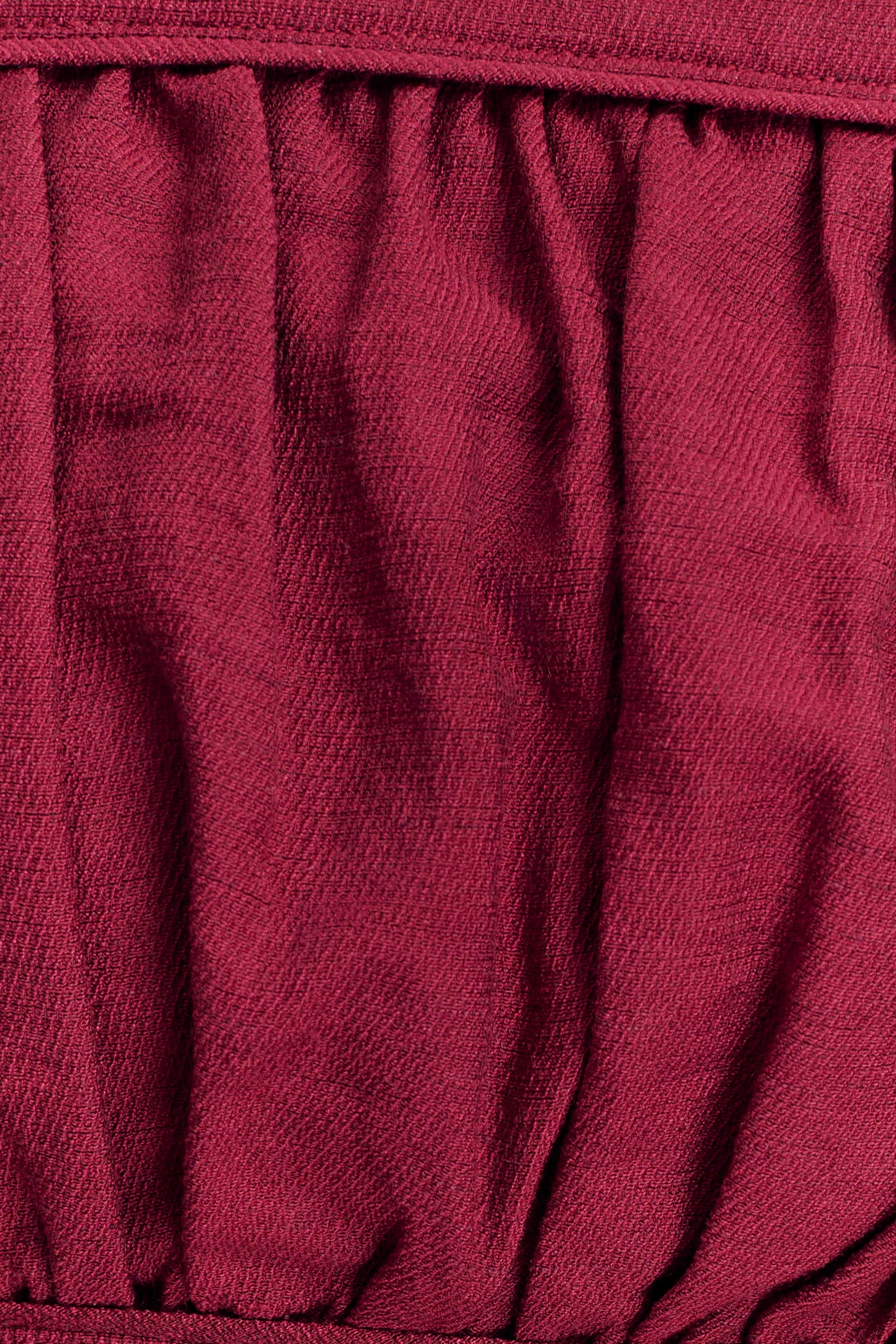 Scottie Shirred Linen Bandeau - Wine #7
