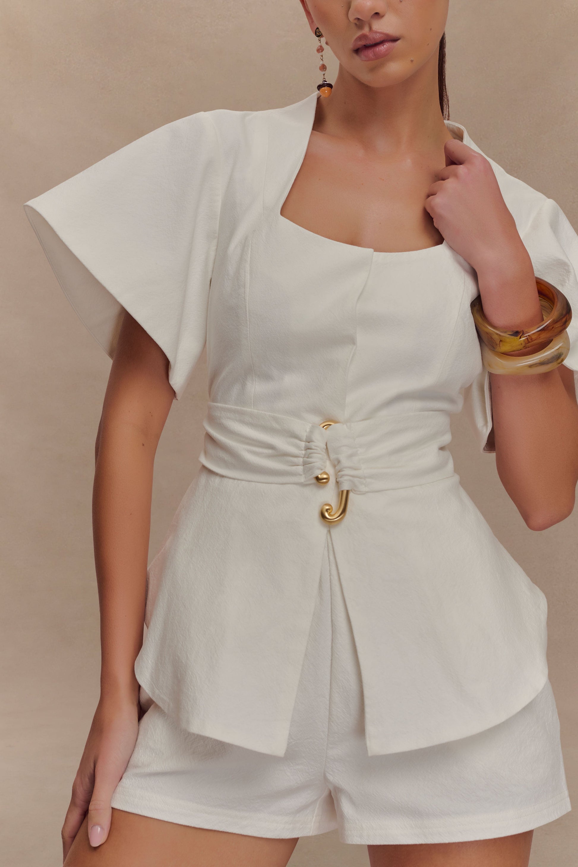 Liberty Cotton Shortsleeve Top - White #3