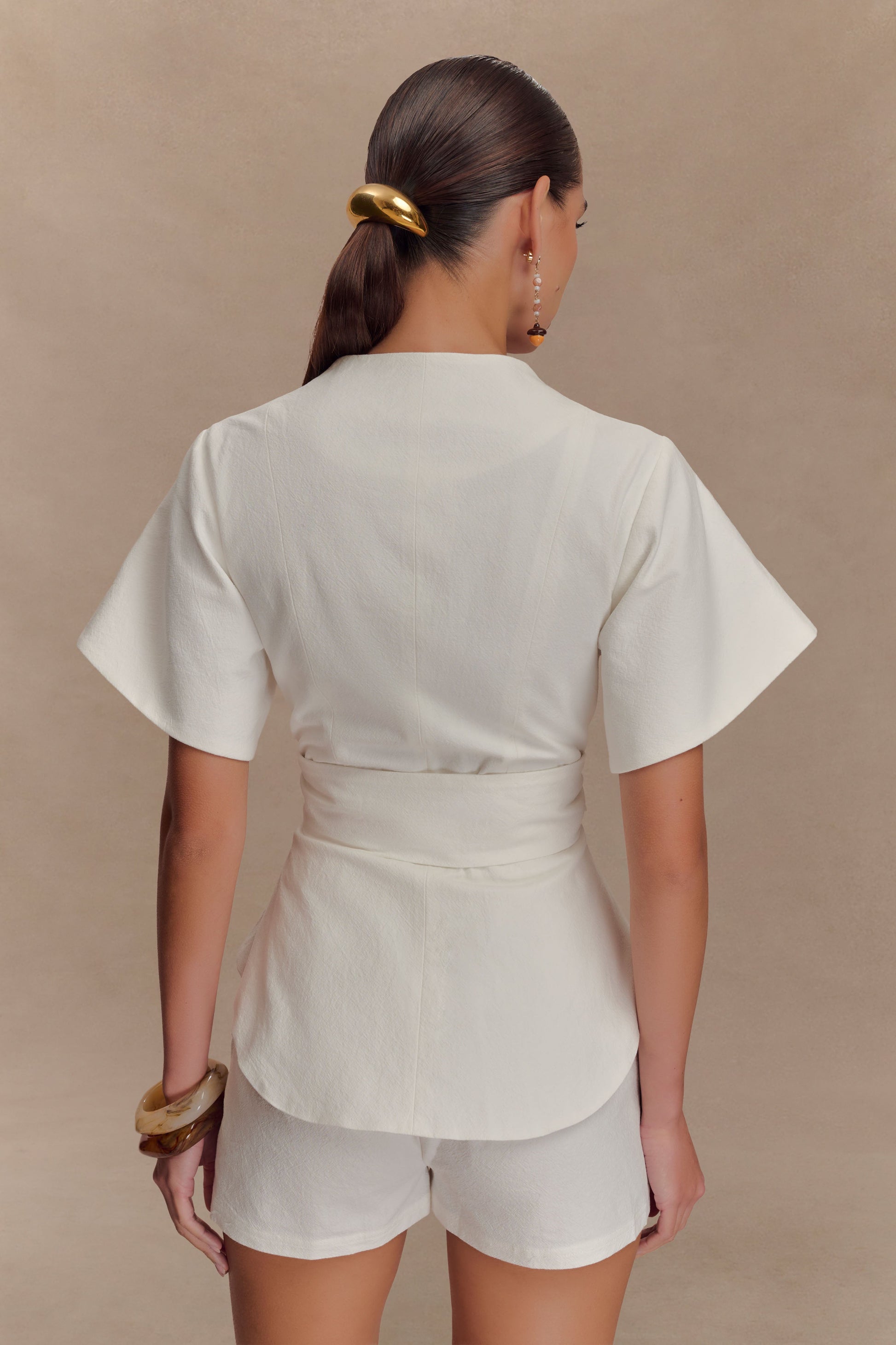 Liberty Cotton Shortsleeve Top - White #2